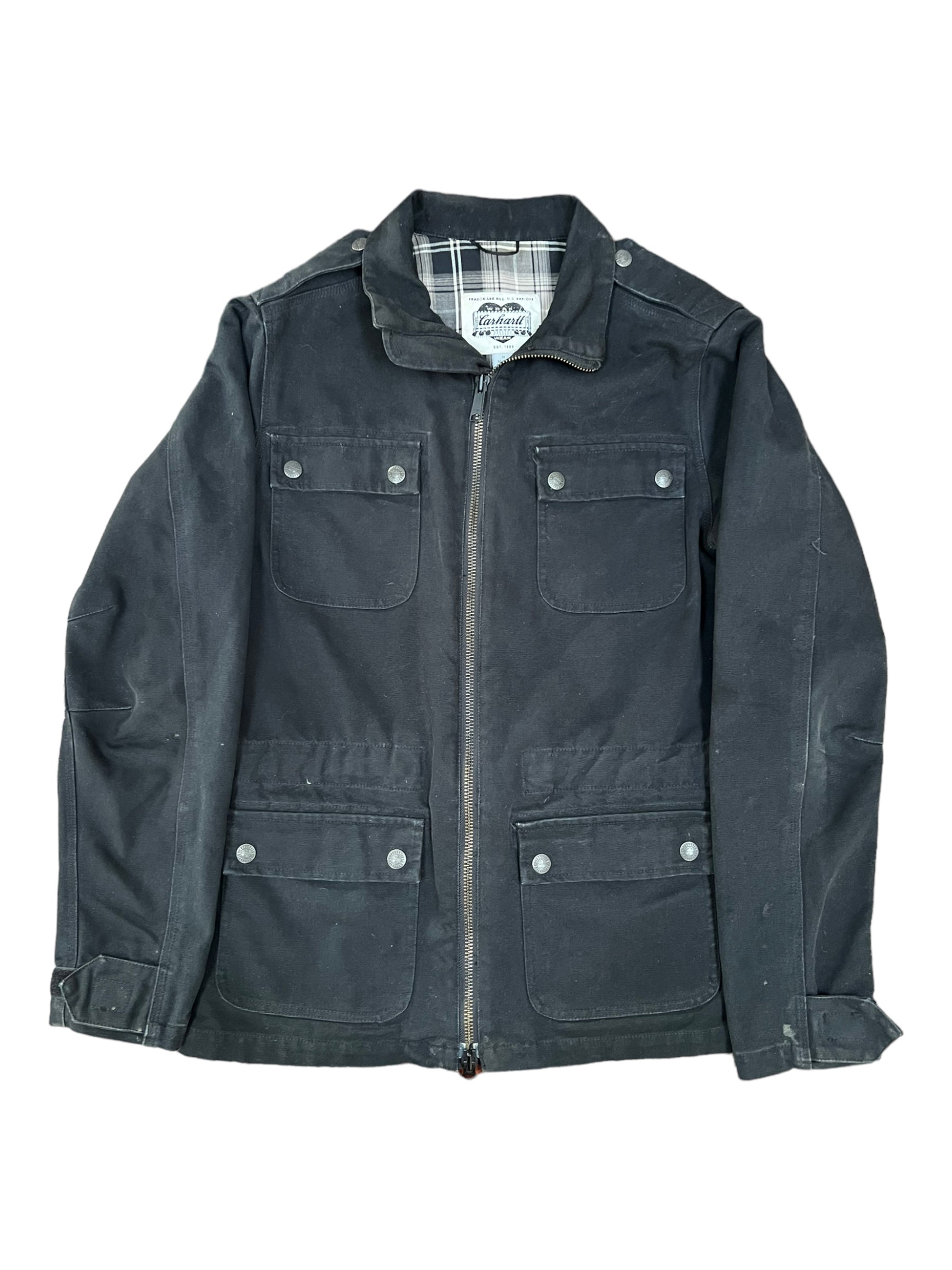 Carhartt Mens Chore Jacket Size Medium Black Old Carhartt Logo