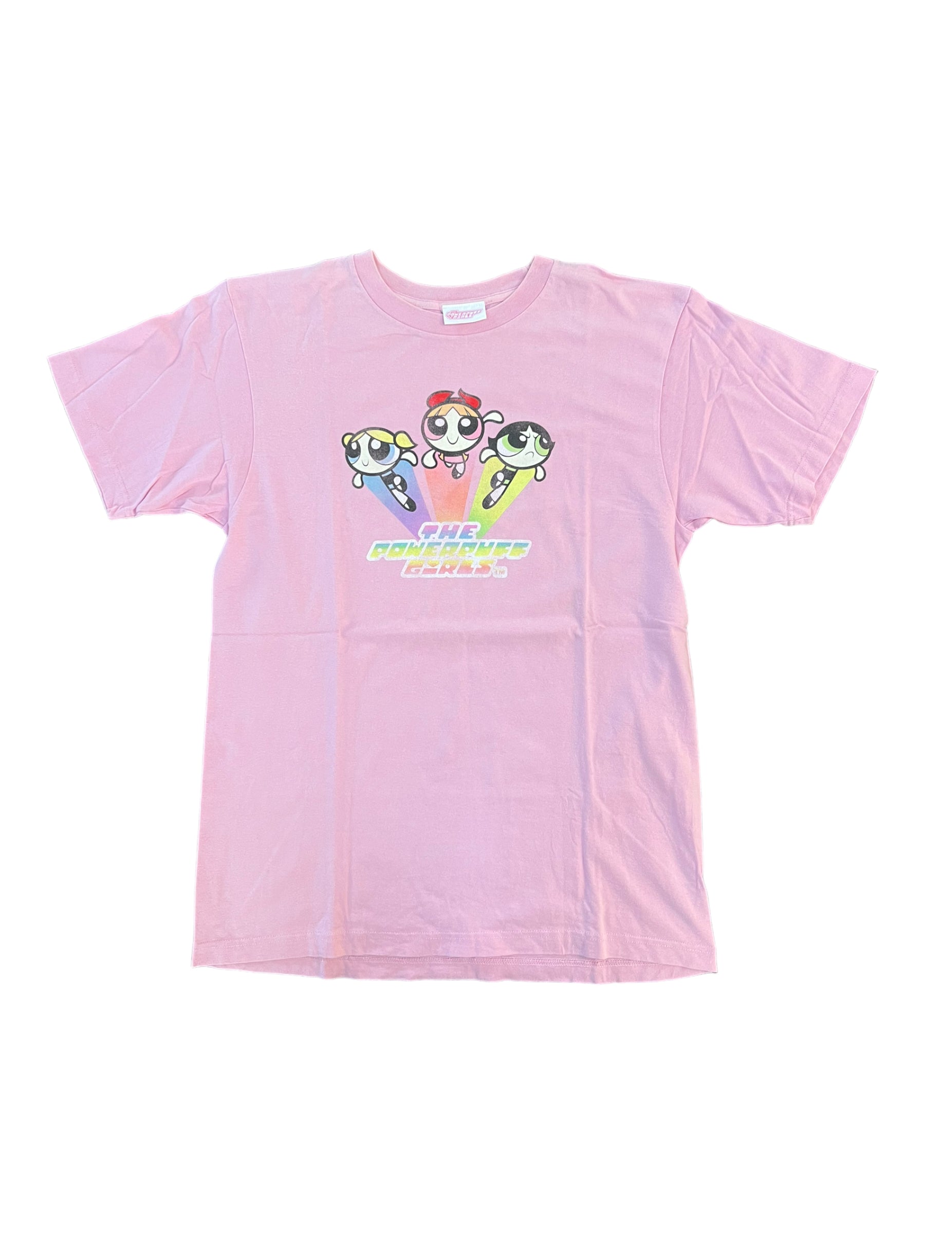 Powerpuff Girls 2014 T-shirt Pink Cartoon Network Tag Sz M/L