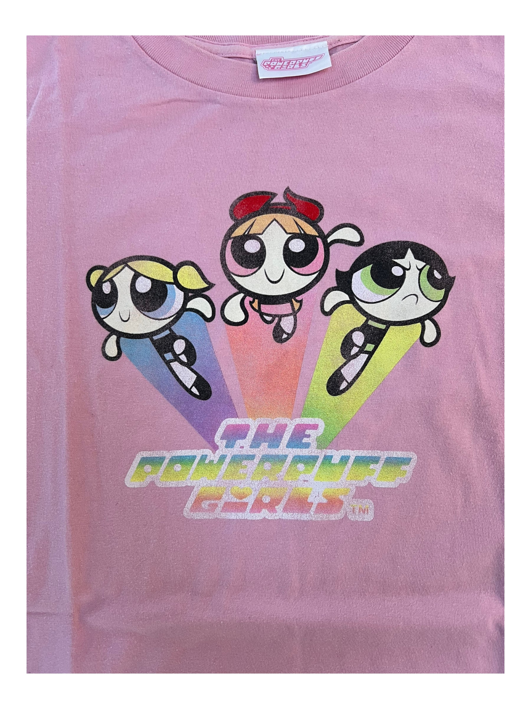 Powerpuff Girls 2014 T-shirt Pink Cartoon Network Tag Sz M/L