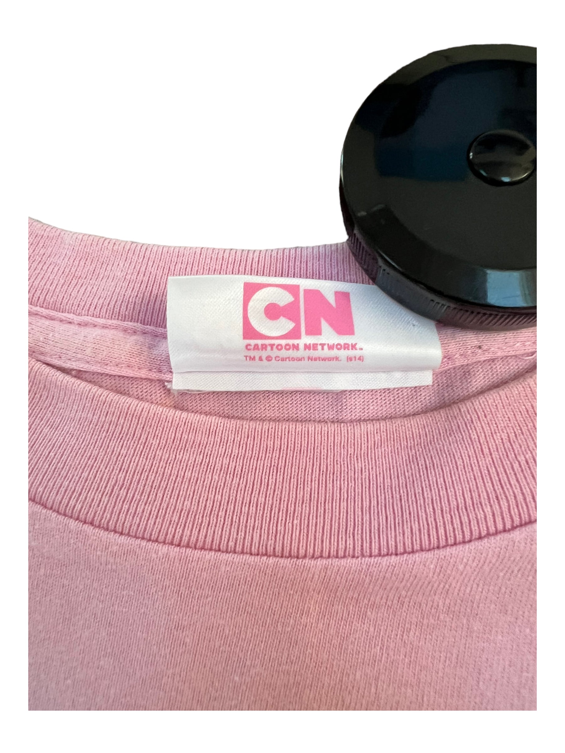 Powerpuff Girls 2014 T-shirt Pink Cartoon Network Tag Sz M/L