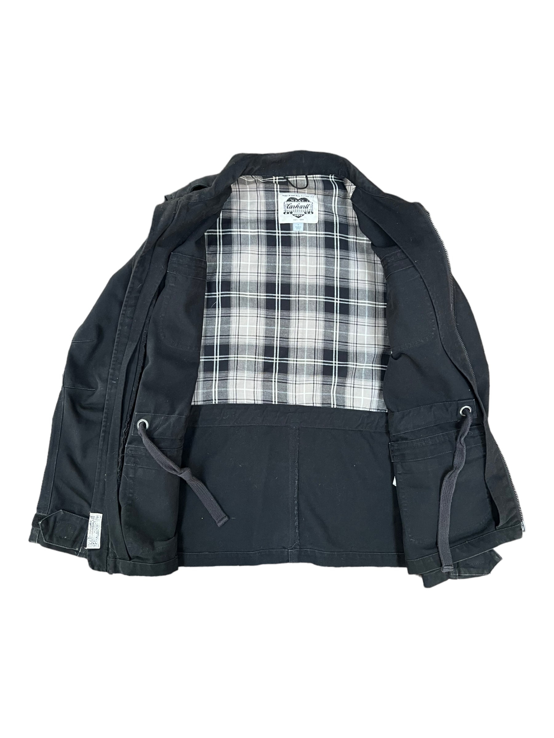 Carhartt Mens Chore Jacket Size Medium Black Old Carhartt Logo