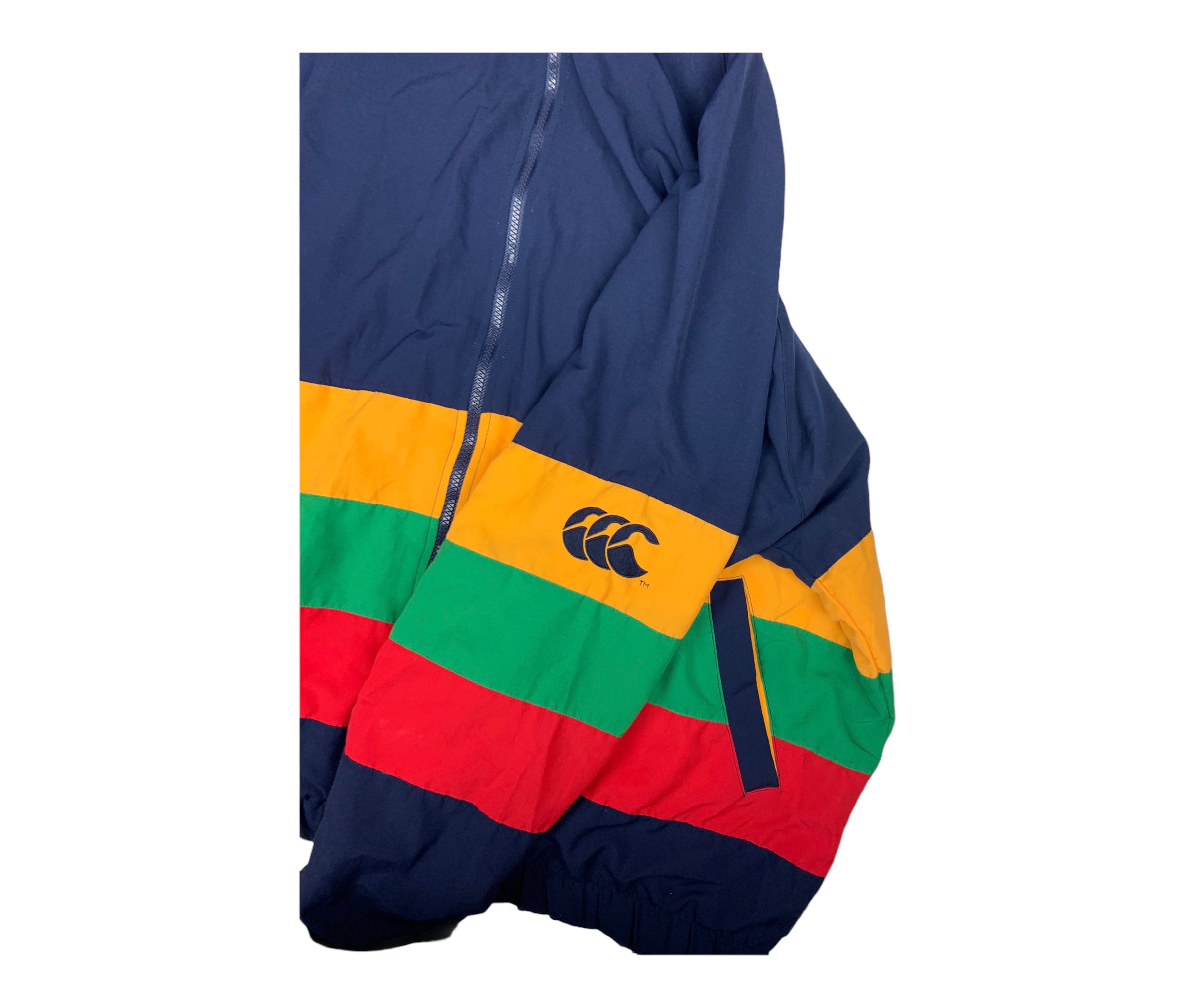 Canterbury Rugby Jacket Striped Track Top Zip Up Mens Sz XXL RARE