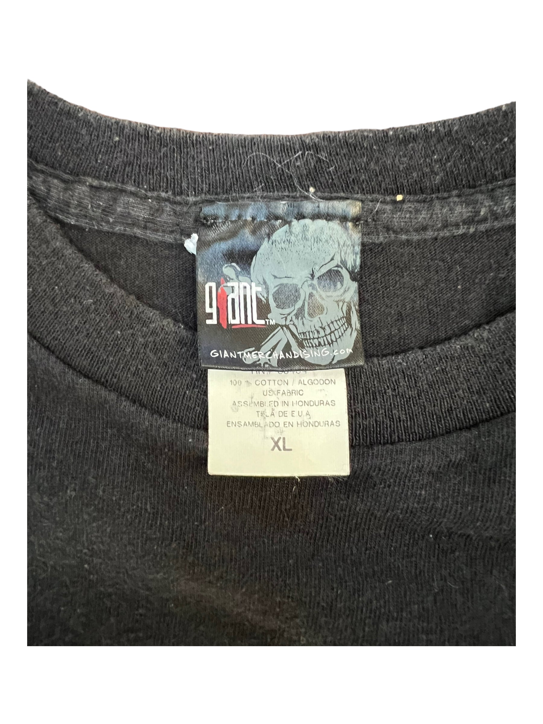 Social Distortion 00s T-Shirt Old Concert Flyers Sz XL Giant Tag Blk