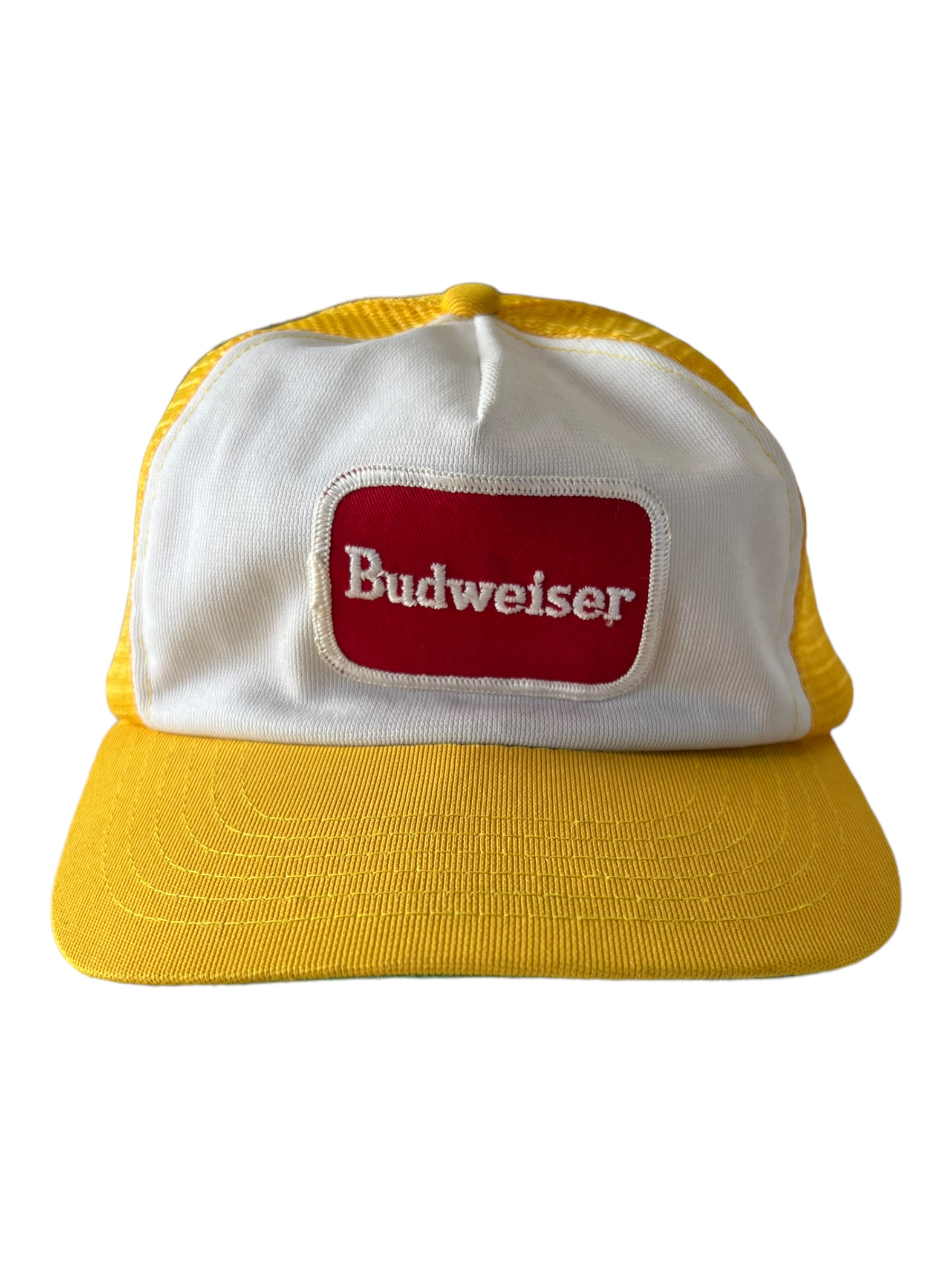 Budweiser Patch Yellow Mesh Trucker Snapback Hat
