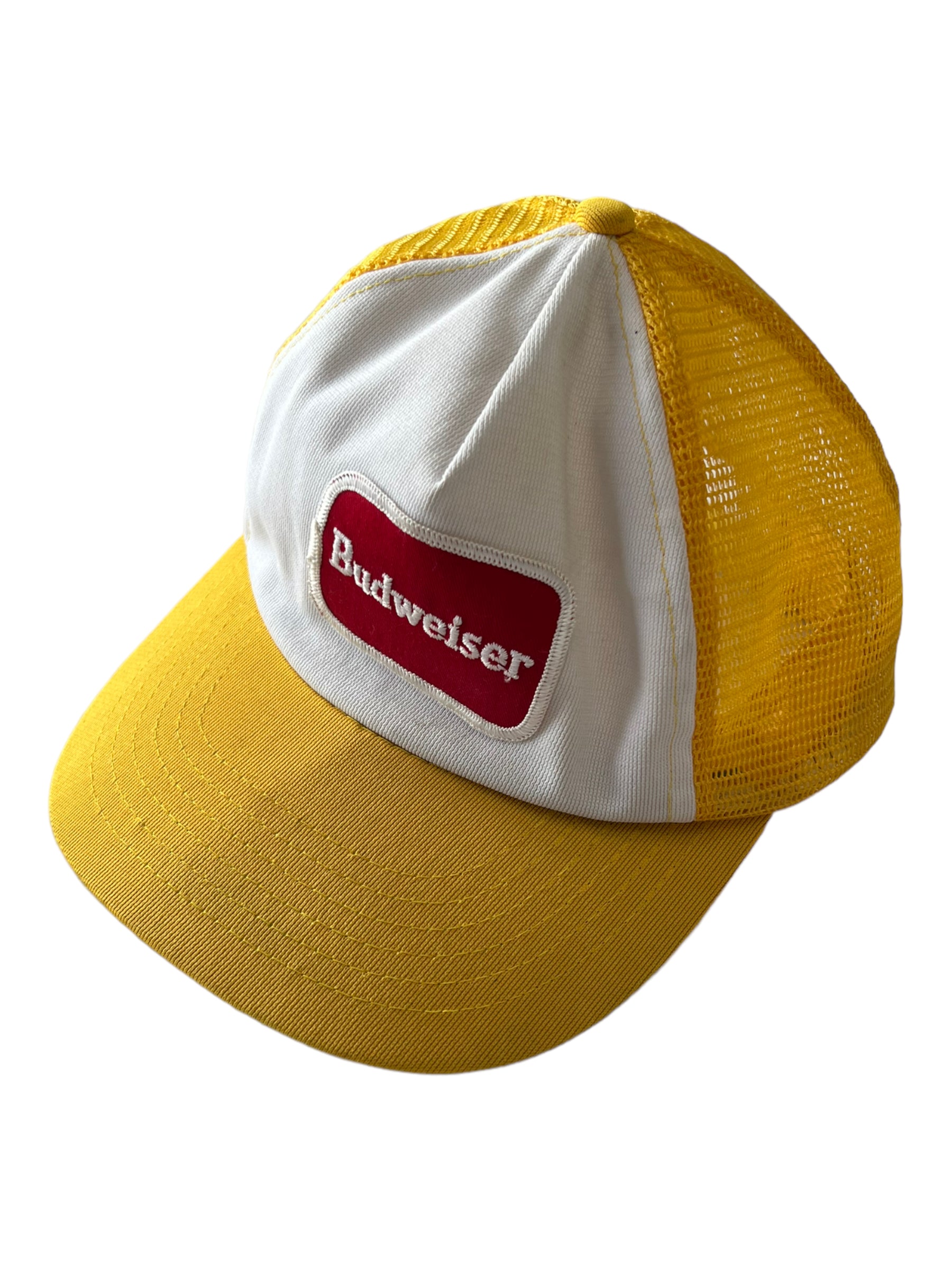Budweiser Patch Yellow Mesh Trucker Snapback Hat