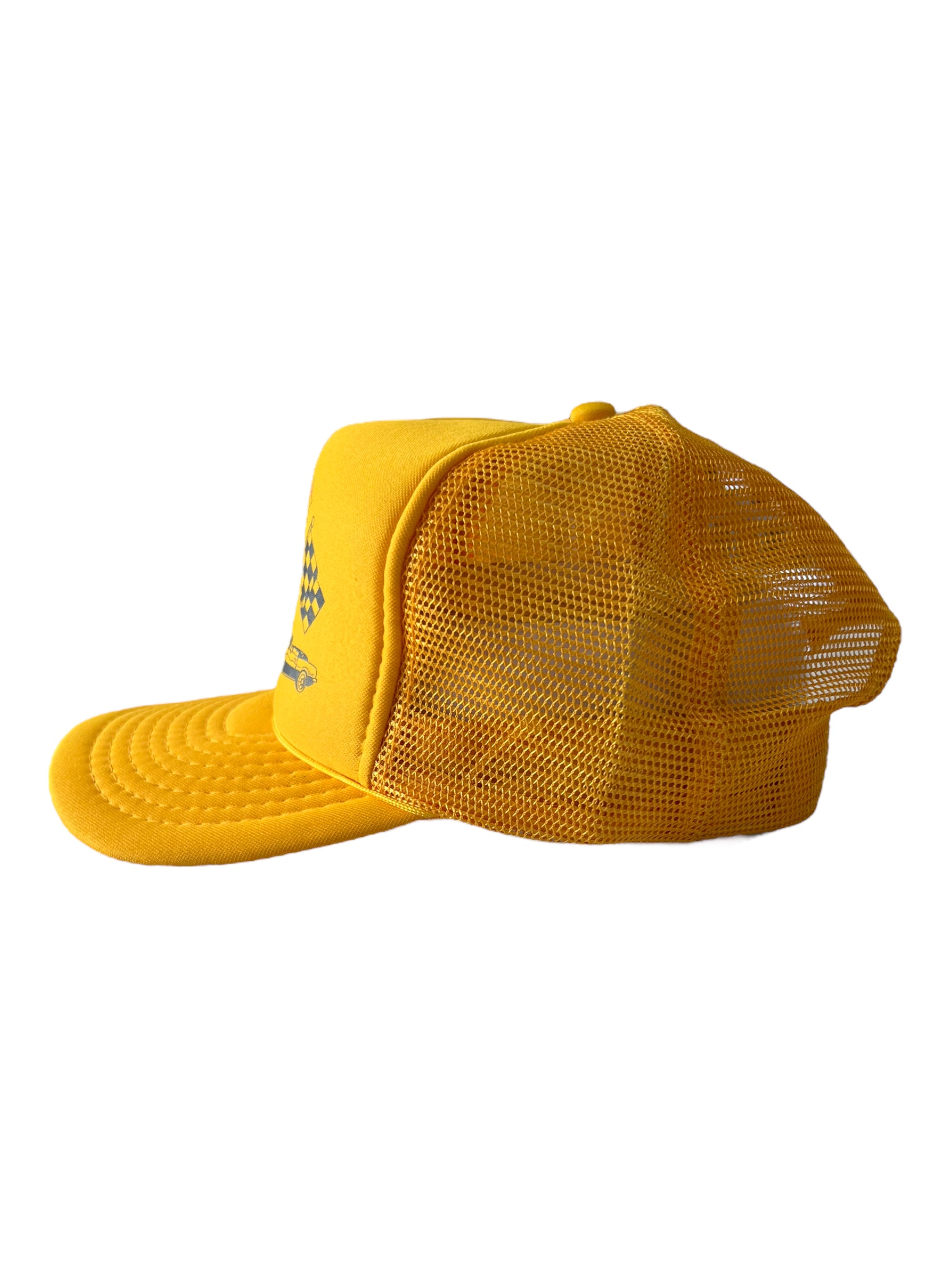 Vintage Classic Car Amprobe RS Car Show Yellow Snap Back Style Trucker Hat