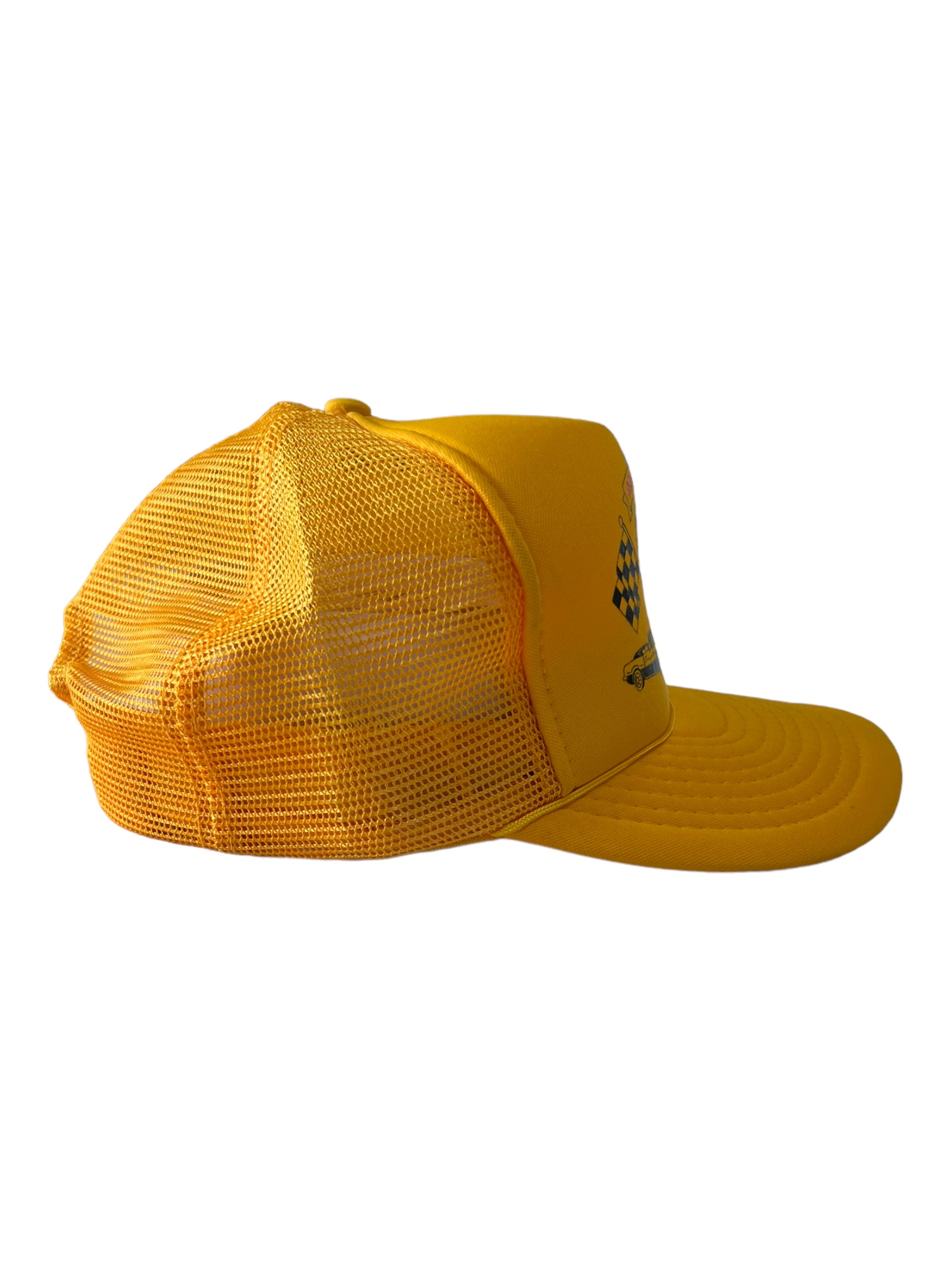 Vintage Classic Car Amprobe RS Car Show Yellow Snap Back Style Trucker Hat