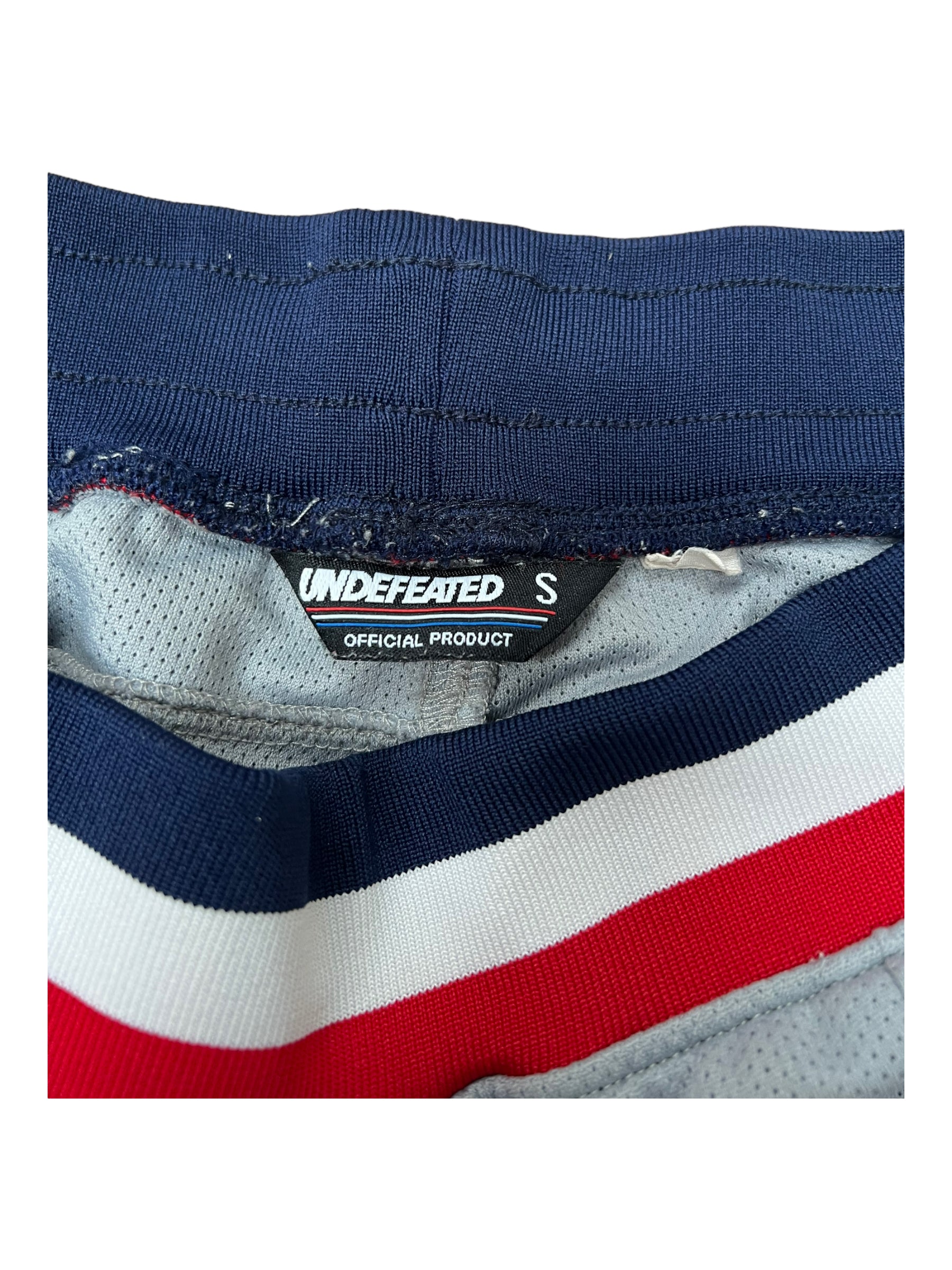 Undefeated Gym Basketball Shorts Size Small USA Grey - Navy - Red