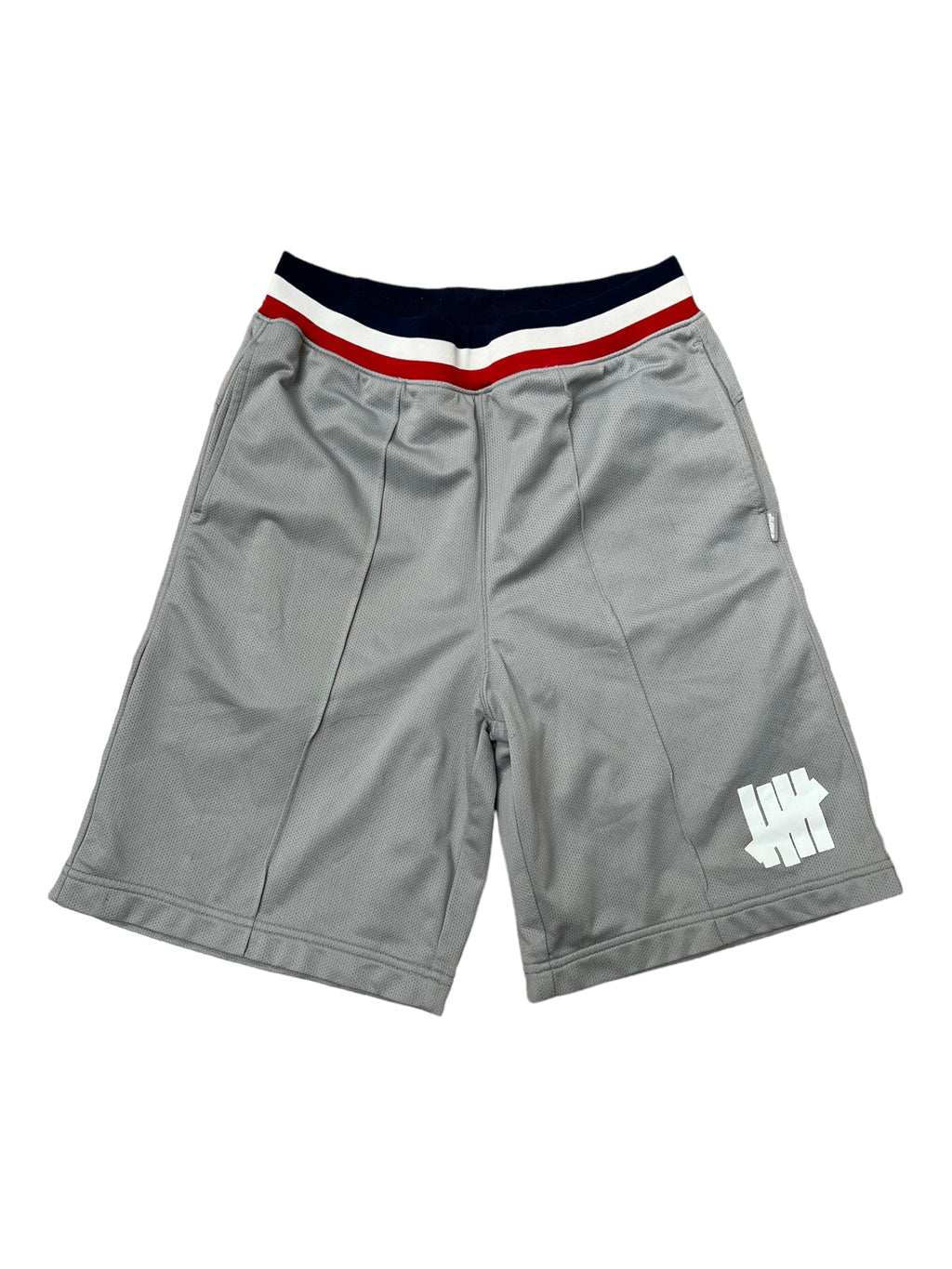 Undefeated Gym Basketball Shorts Size Small USA Grey - Navy - Red
