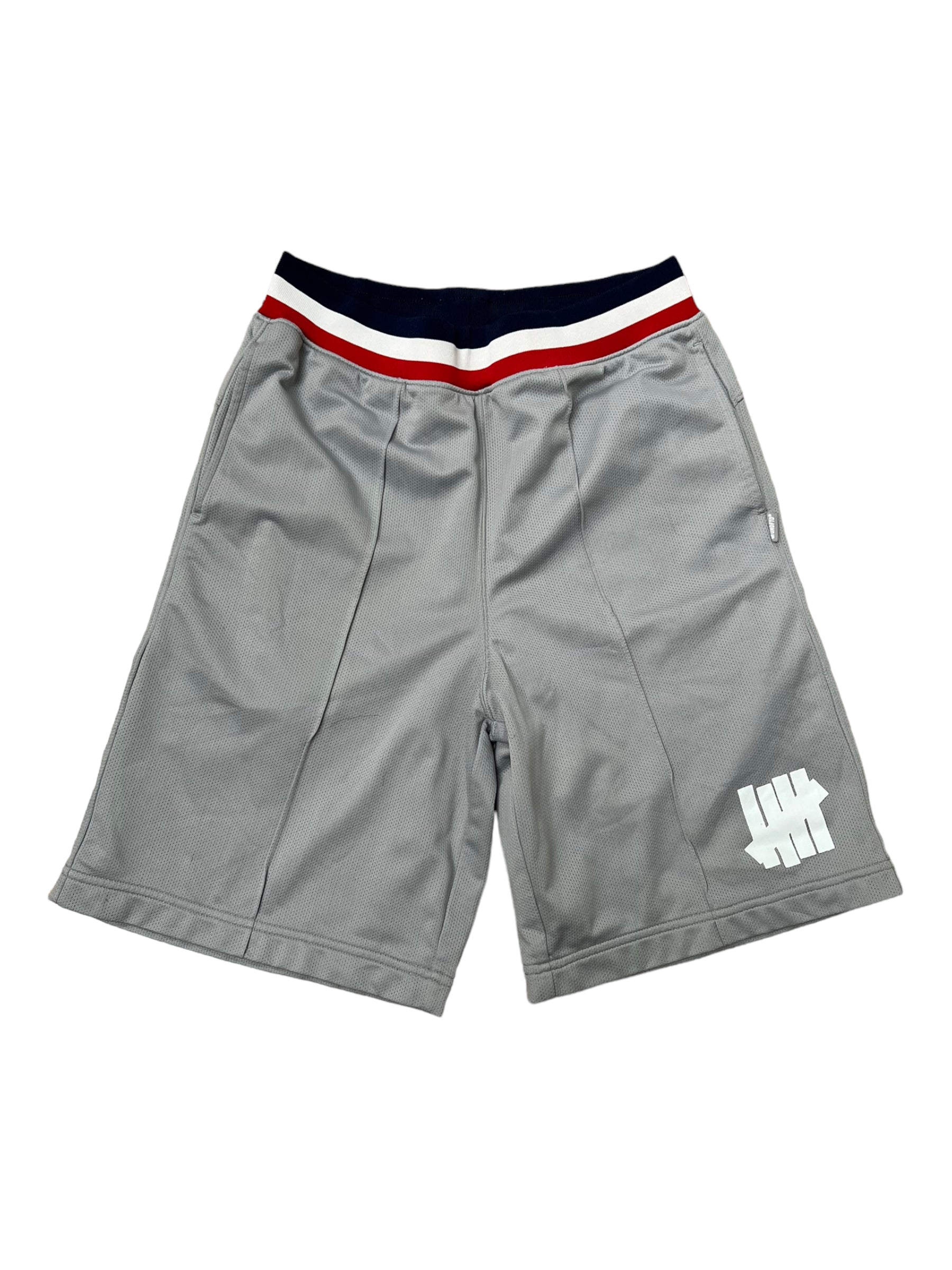 Undefeated Gym Basketball Shorts Size Small USA Grey - Navy - Red