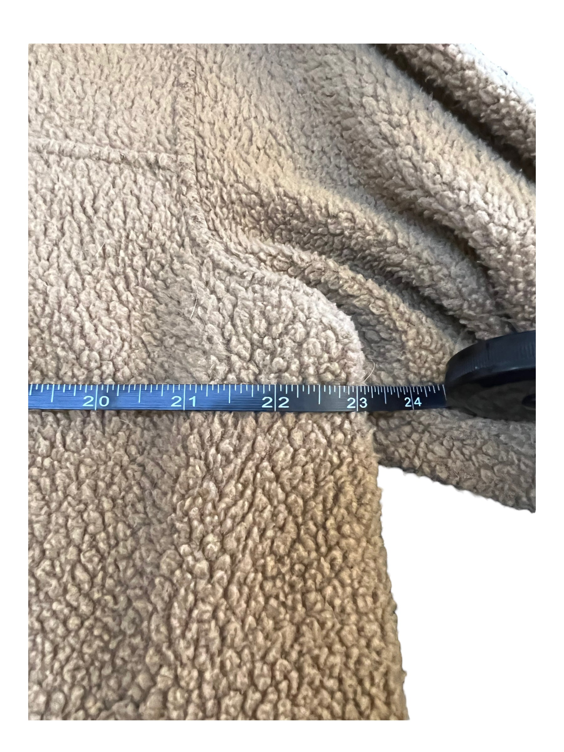 Patagonia 00s Retro X Deep Pile Fleece Jacket Natural Tan / Navy Shag - XL