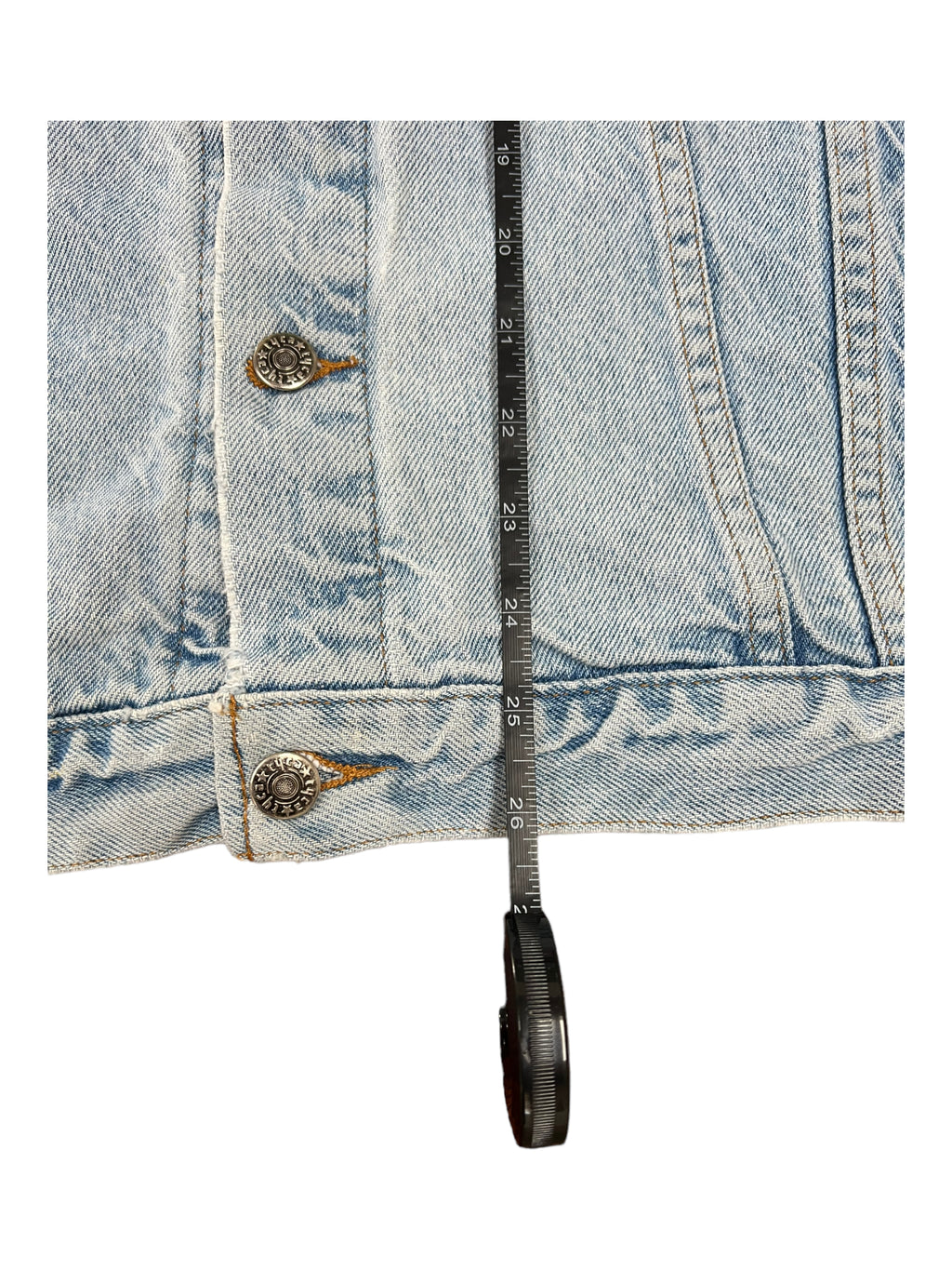 Route 66 90s Denim Vest w/ Patches Mercedes Embossed Logo Size Large