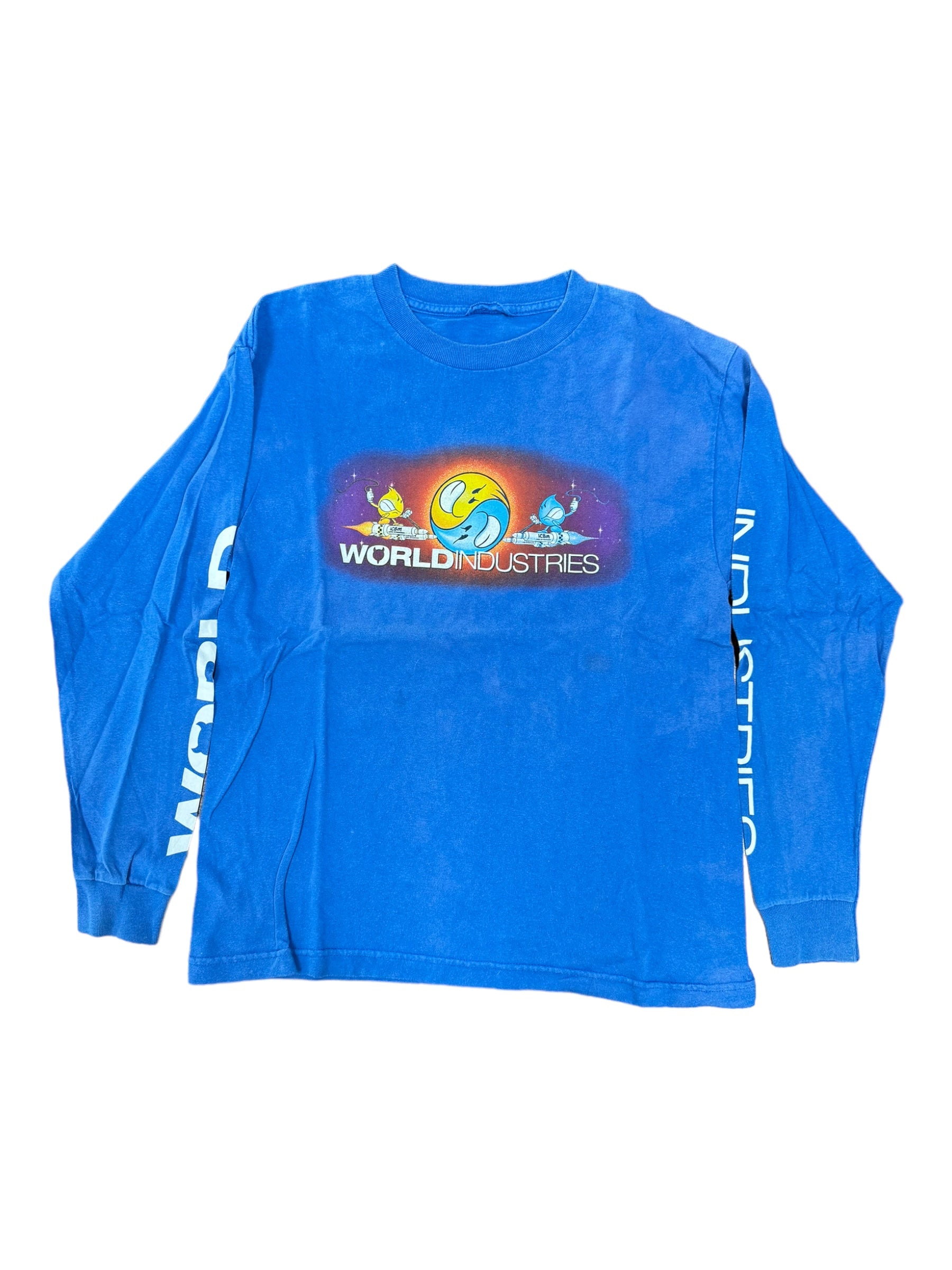 World Industries 00s Blue Longsleeve Flameboy Vs. Wet Willy Size Small