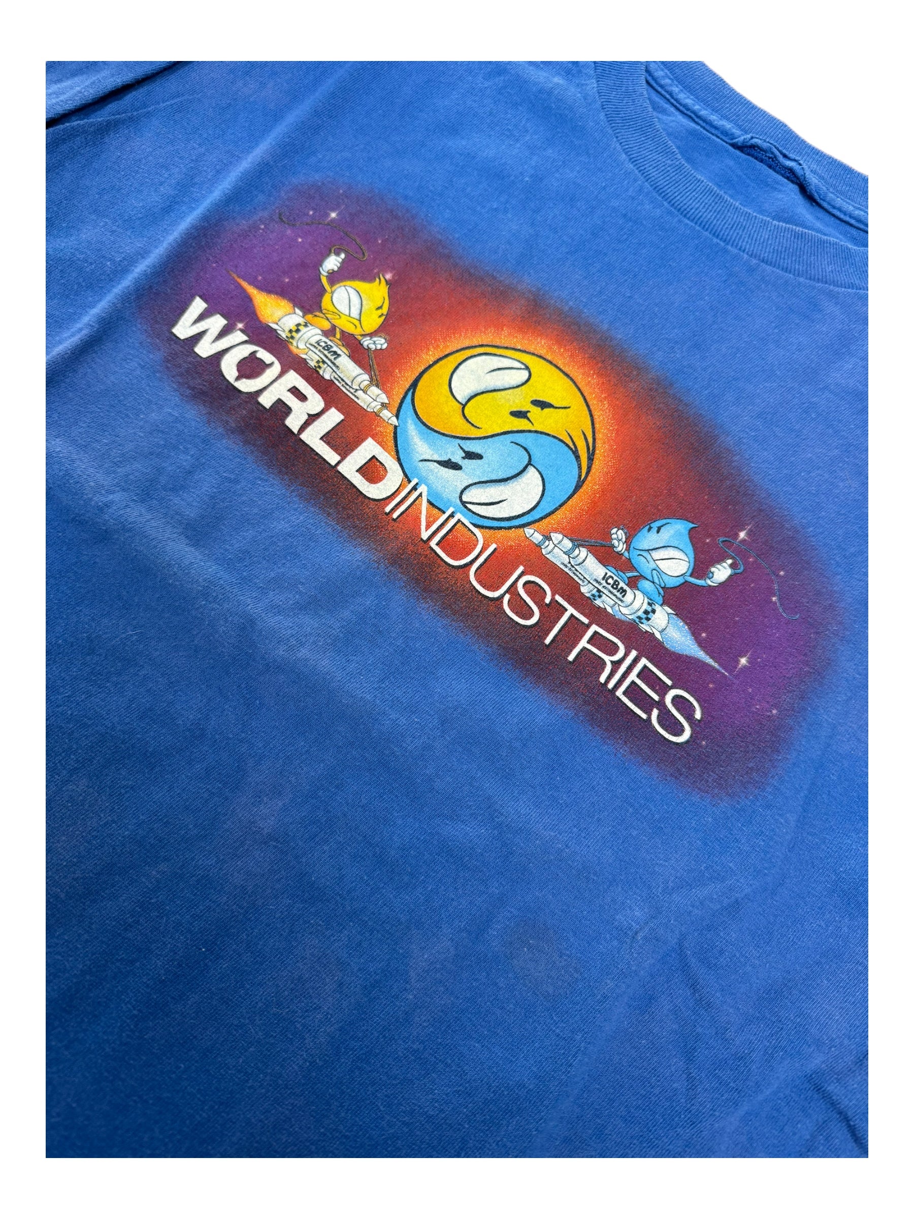 World Industries 00s Blue Longsleeve Flameboy Vs. Wet Willy Size Small