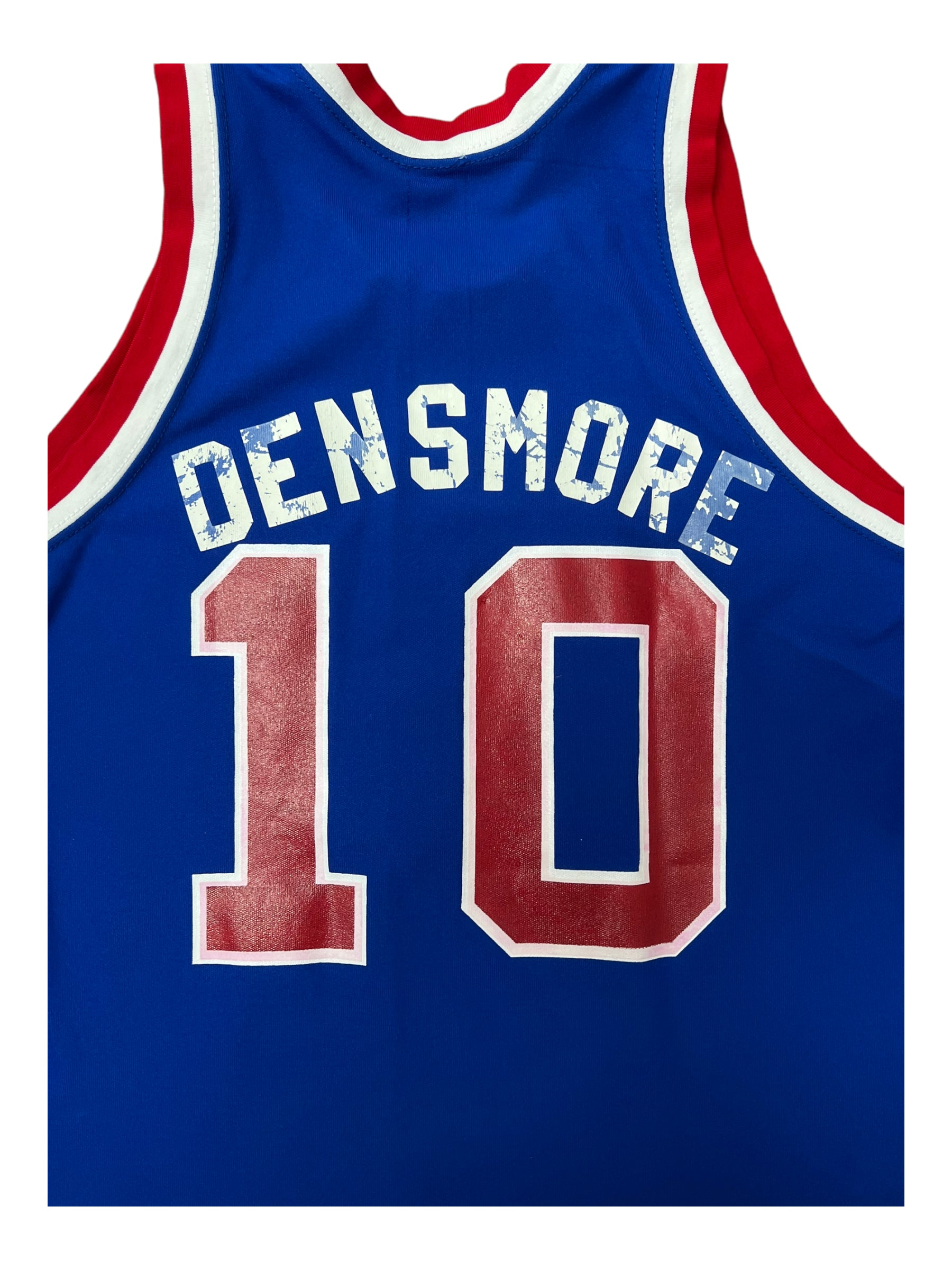 NBA 80s Detroit Pistons #10 Densmore Jersey MacGregor Sand Knit Size Large