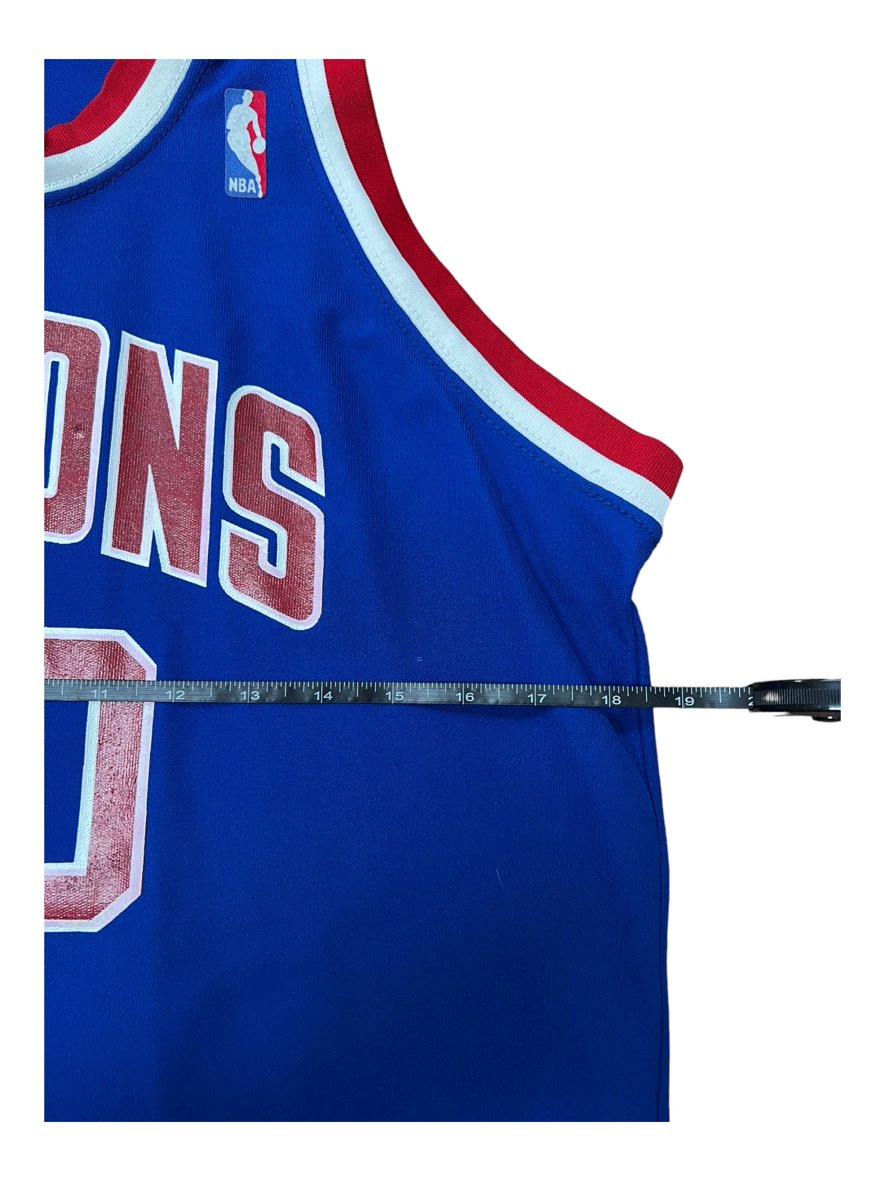 NBA 80s Detroit Pistons #10 Densmore Jersey MacGregor Sand Knit Size Large