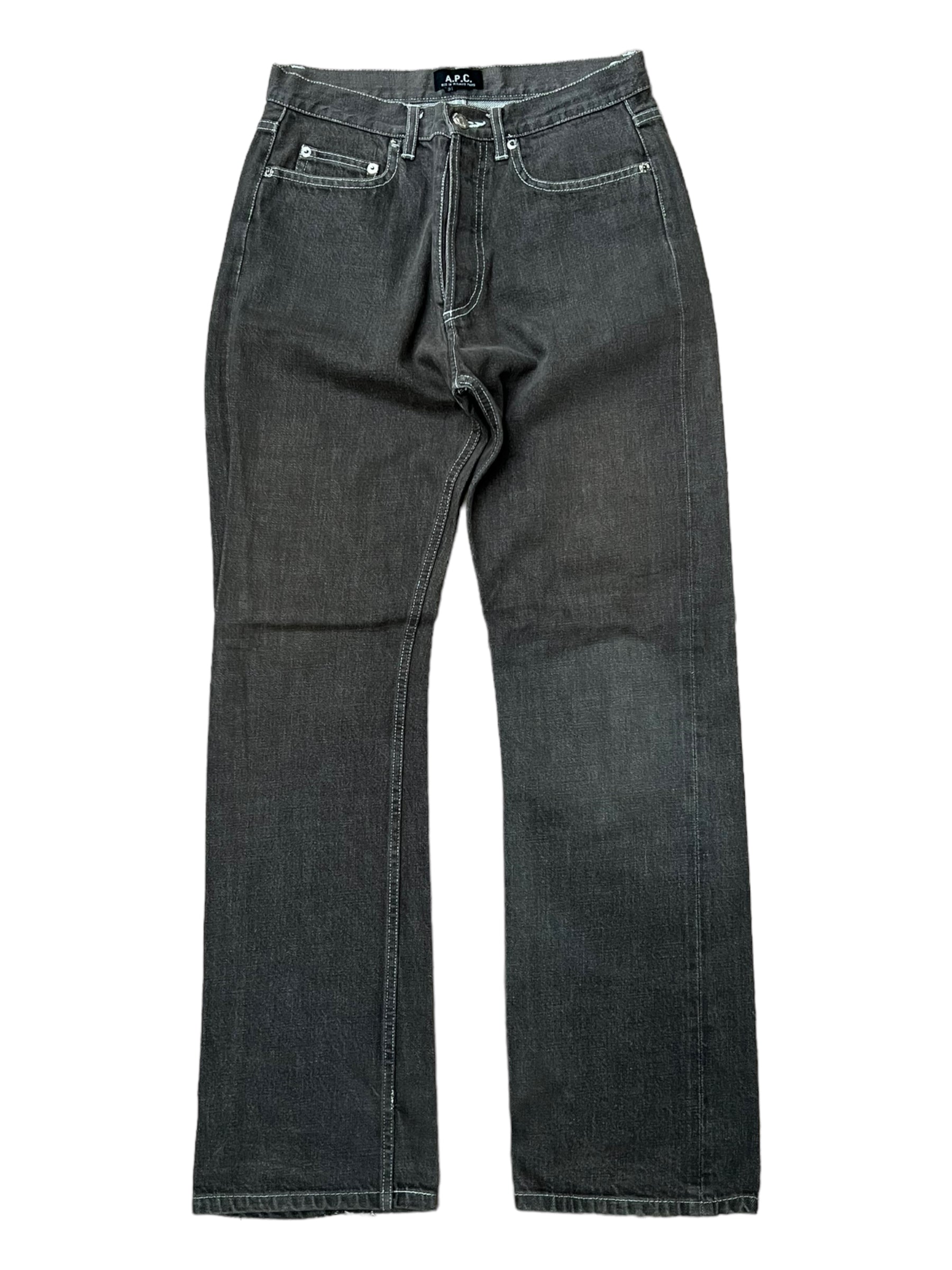 A.P.C. Petit New Standard Men's Denim Jeans Washed Black / Gray Size 31