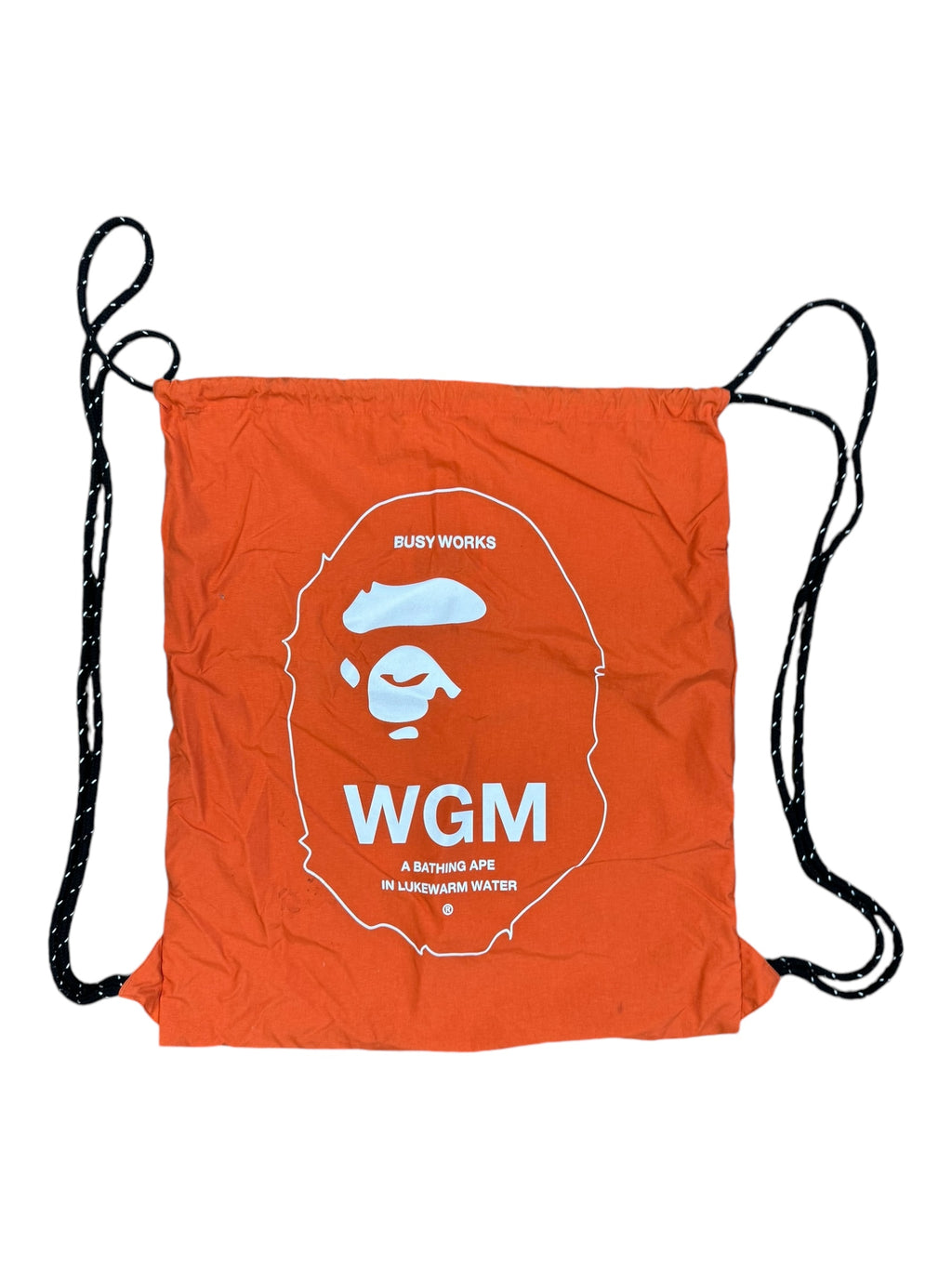 Bape 00s Drawstring Cinch Bag Orange WGM