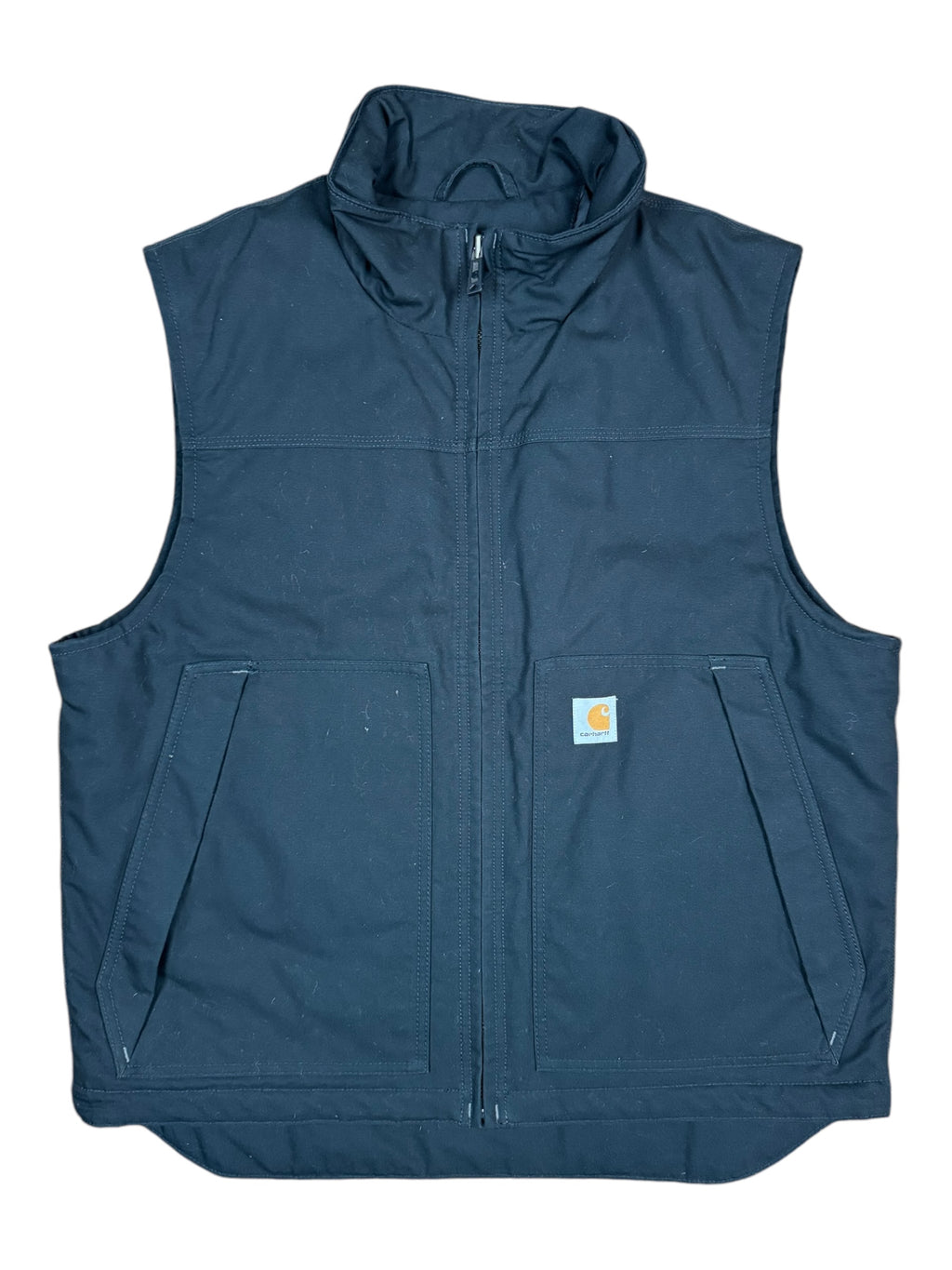 Carhartt 00s Black Quick Duck Vest 2001 Misfits Shirt Patch Size L