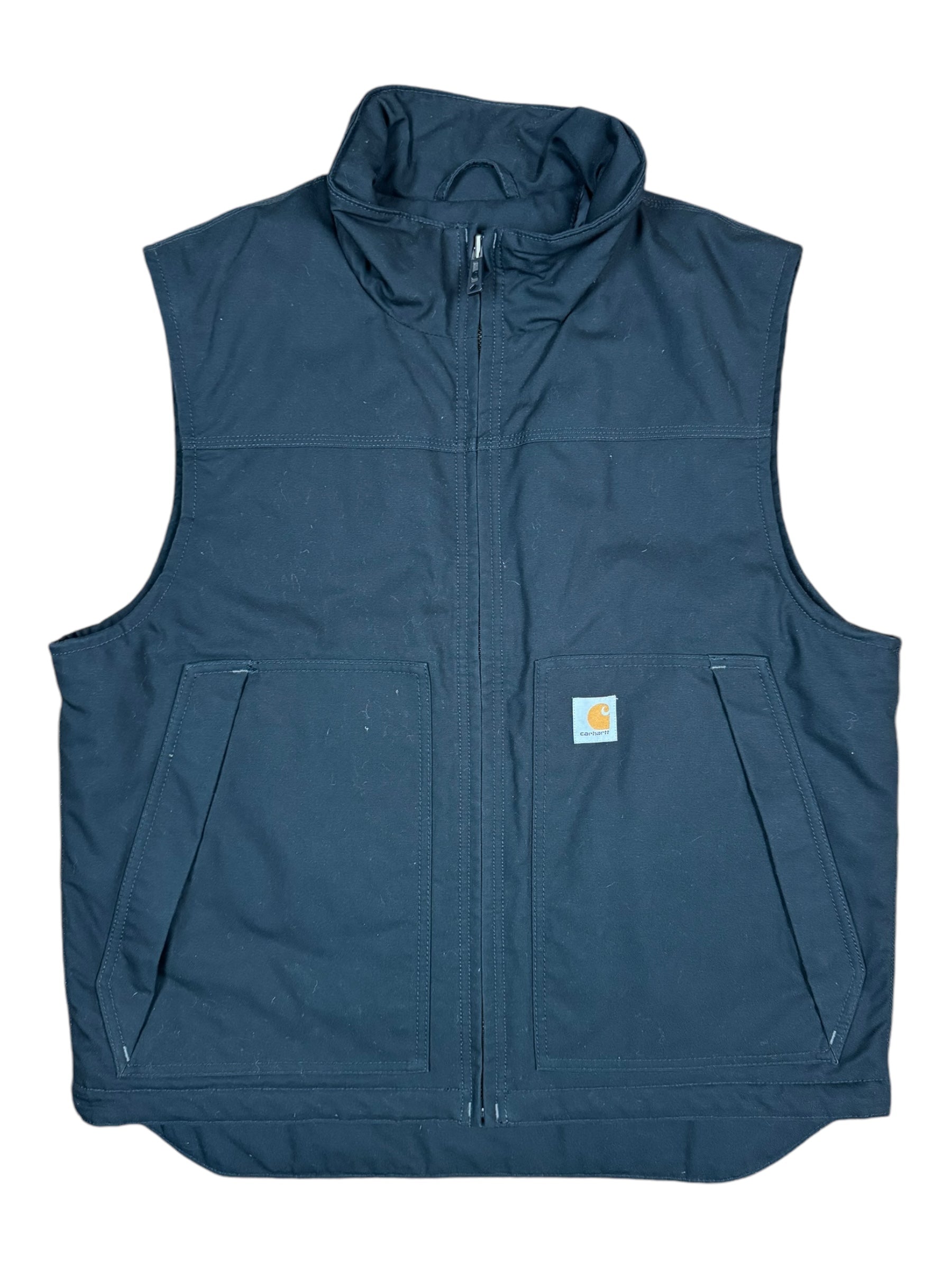 Carhartt 00s Black Quick Duck Vest 2001 Misfits Shirt Patch Size L