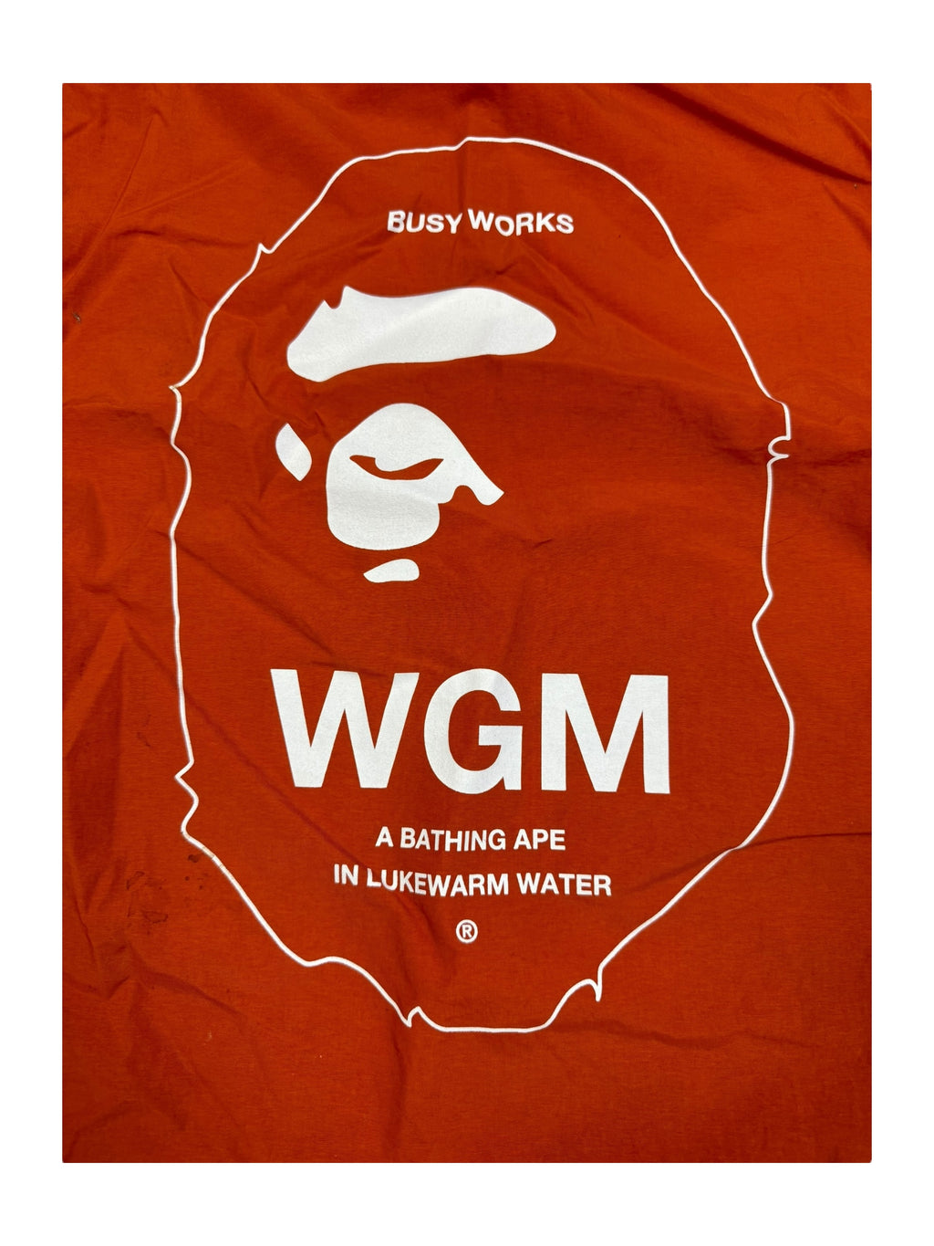 Bape 00s Drawstring Cinch Bag Orange WGM