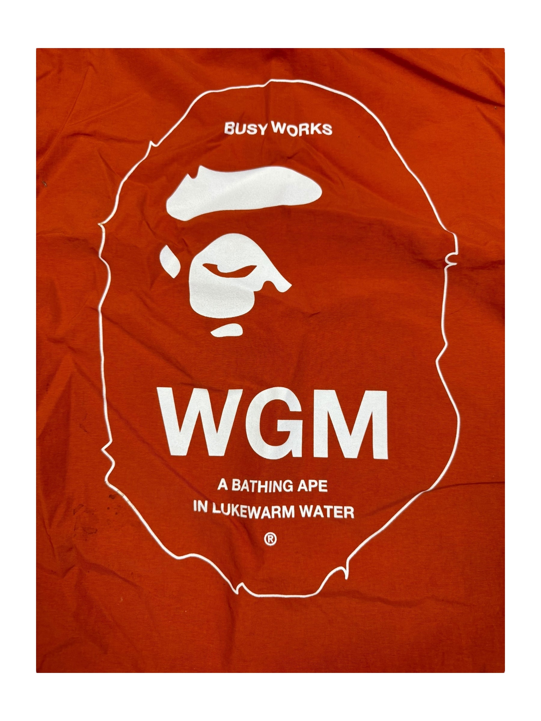 Bape 00s Drawstring Cinch Bag Orange WGM