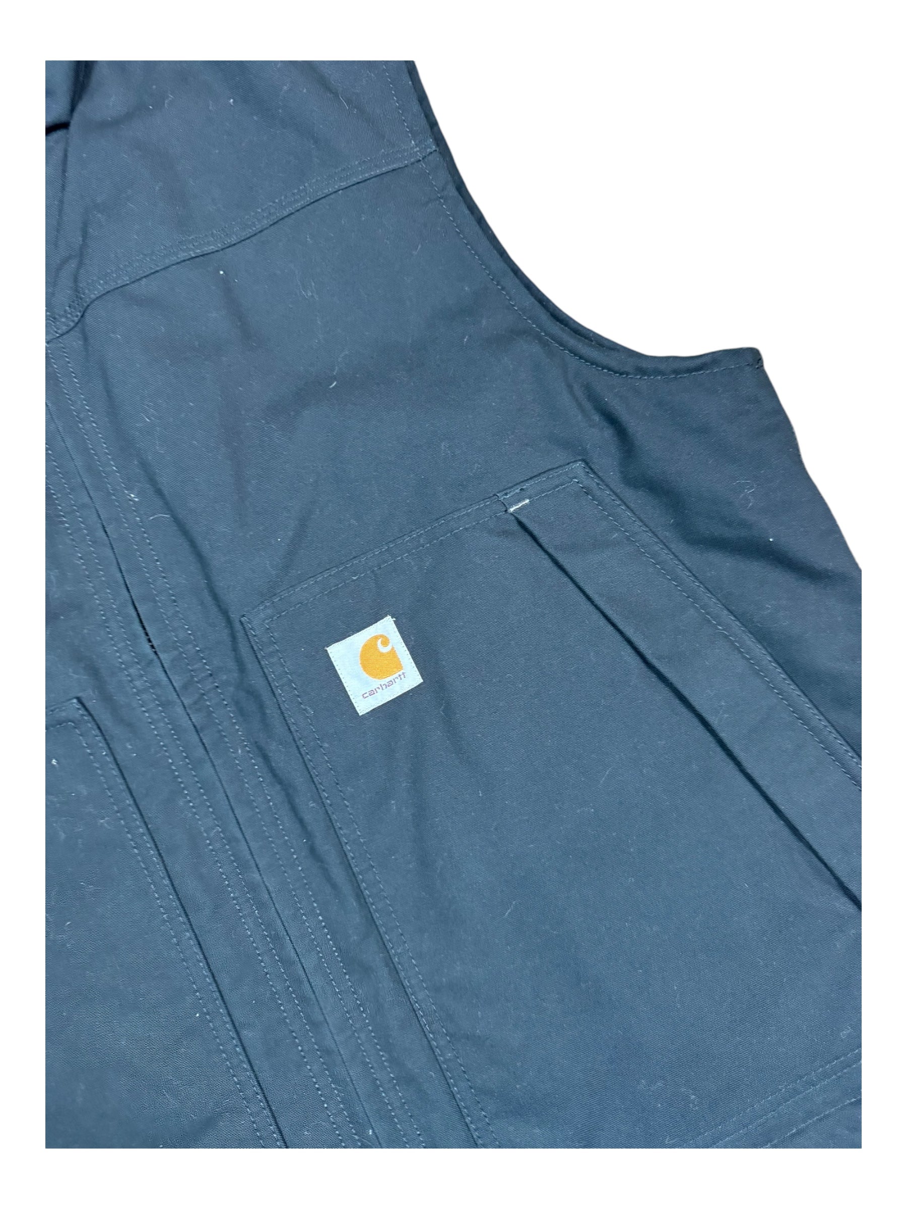Carhartt 00s Black Quick Duck Vest 2001 Misfits Shirt Patch Size L