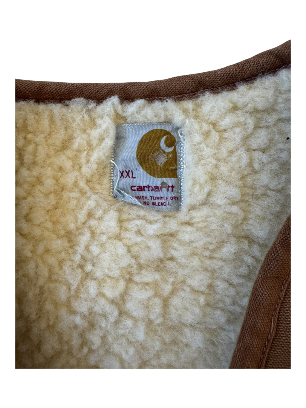 Carhartt 70s Brown Sherpa Lined Vest Size XXL