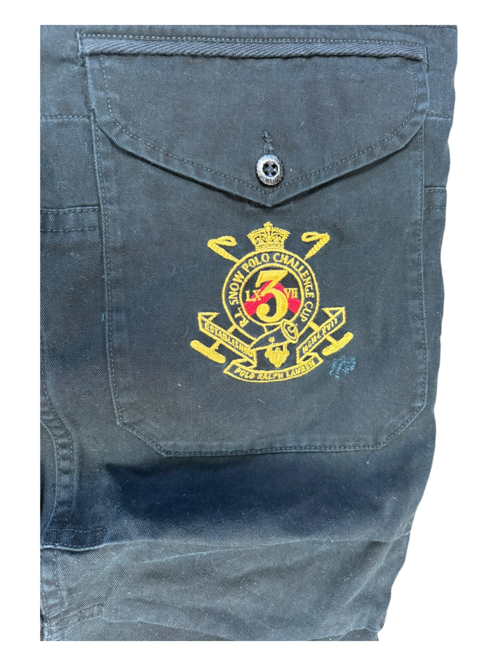 Polo Ralph Lauren 90s Black Cargo Pant Royal Crest Size 32 x 30