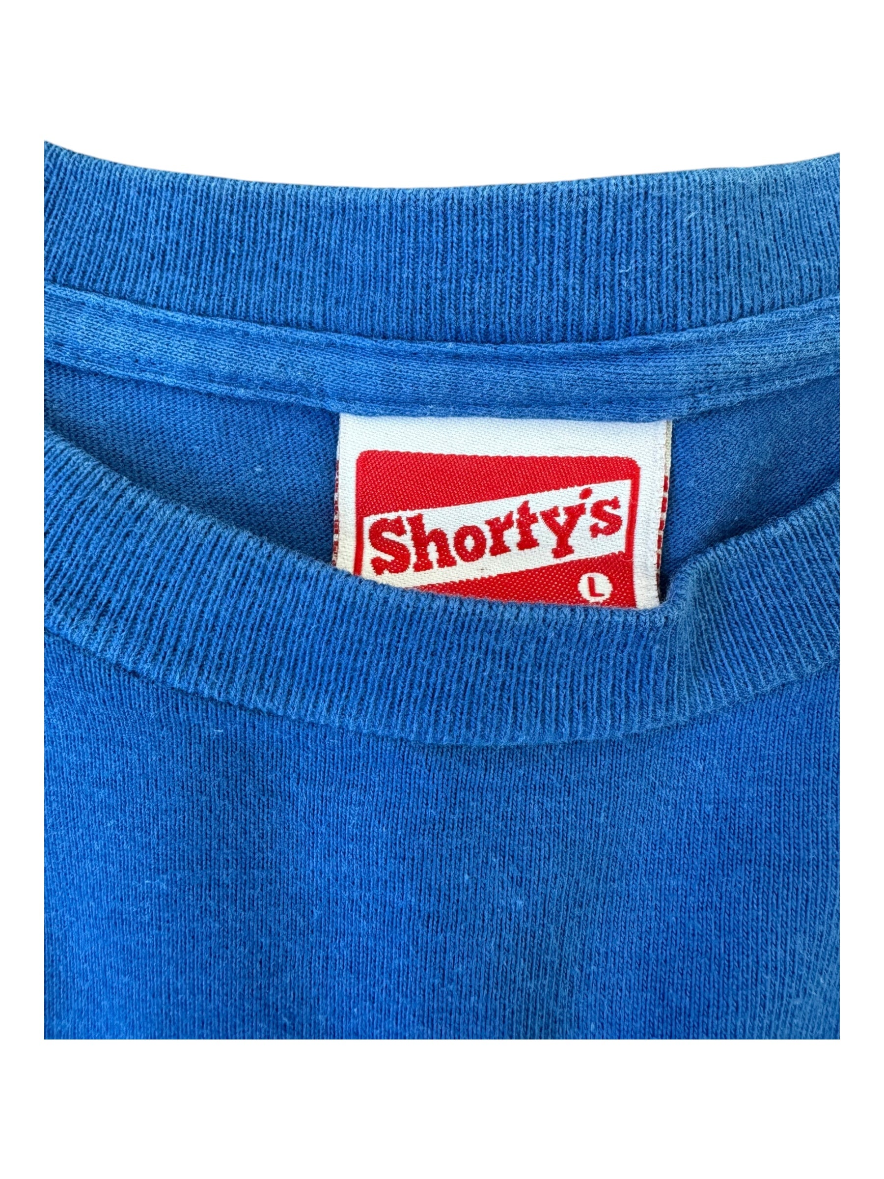 Shorty's 00s Blue 01 Jersey T-Shirt Size Large