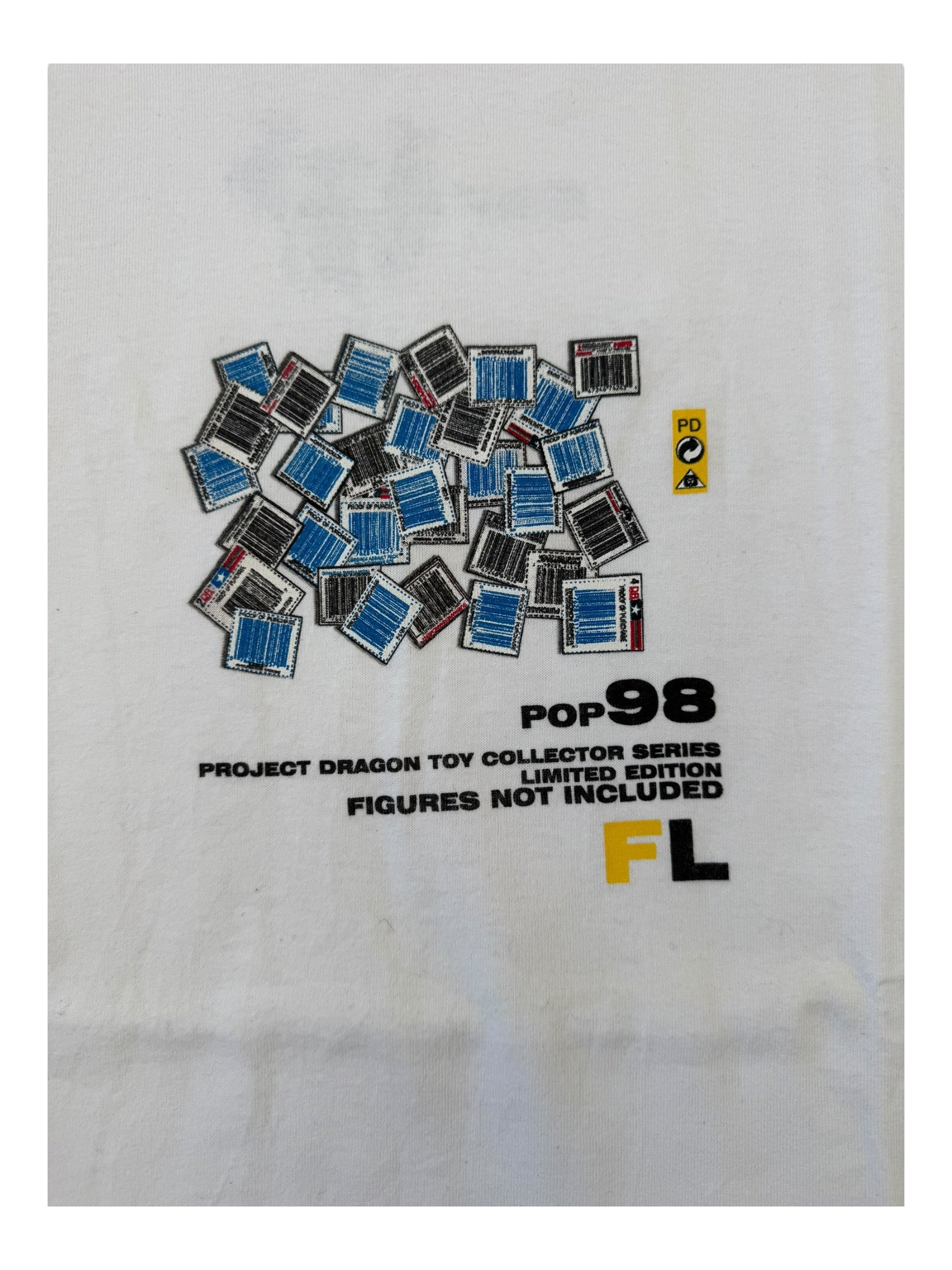 Futura 90s Project Dragon Barcodes T-shirt Size Medium