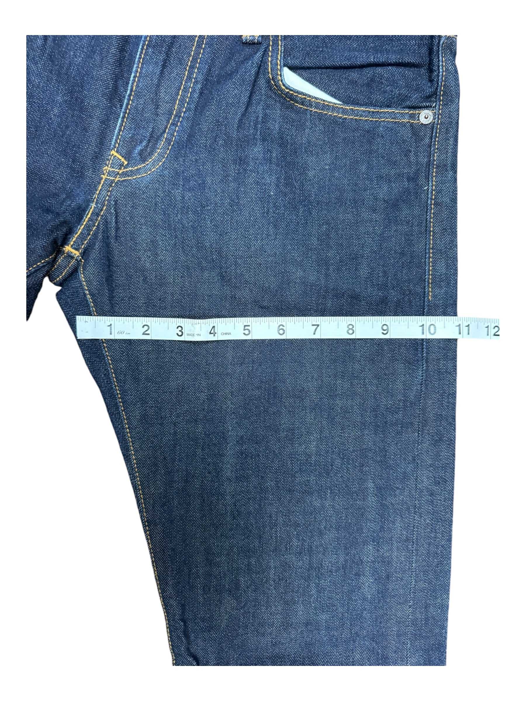 Levi's Selvedge Skinny Selvedge Dark Blue Jeans 31x34 Dark Brown Leather Patch