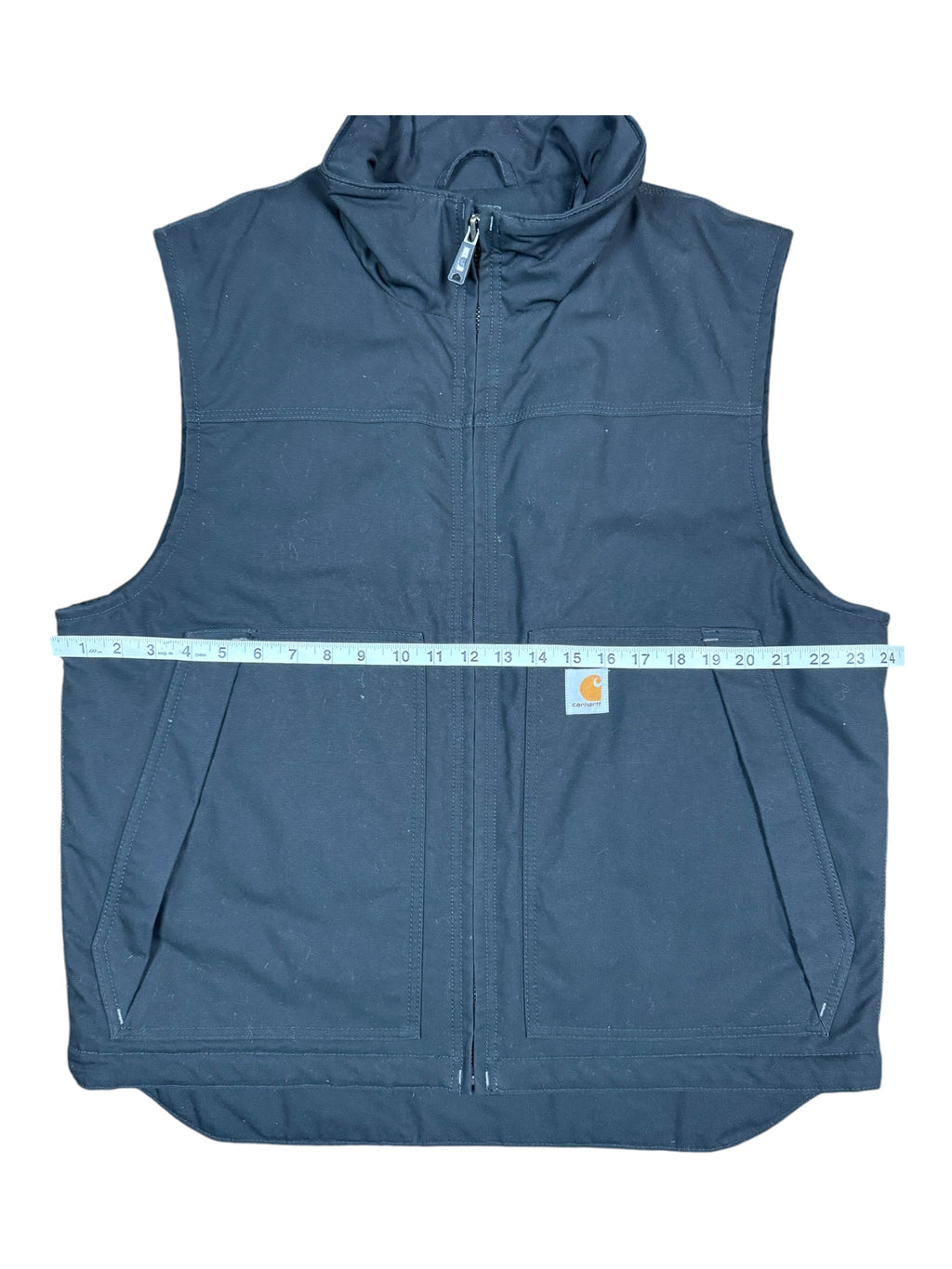 Carhartt 00s Black Quick Duck Vest 2001 Misfits Shirt Patch Size L