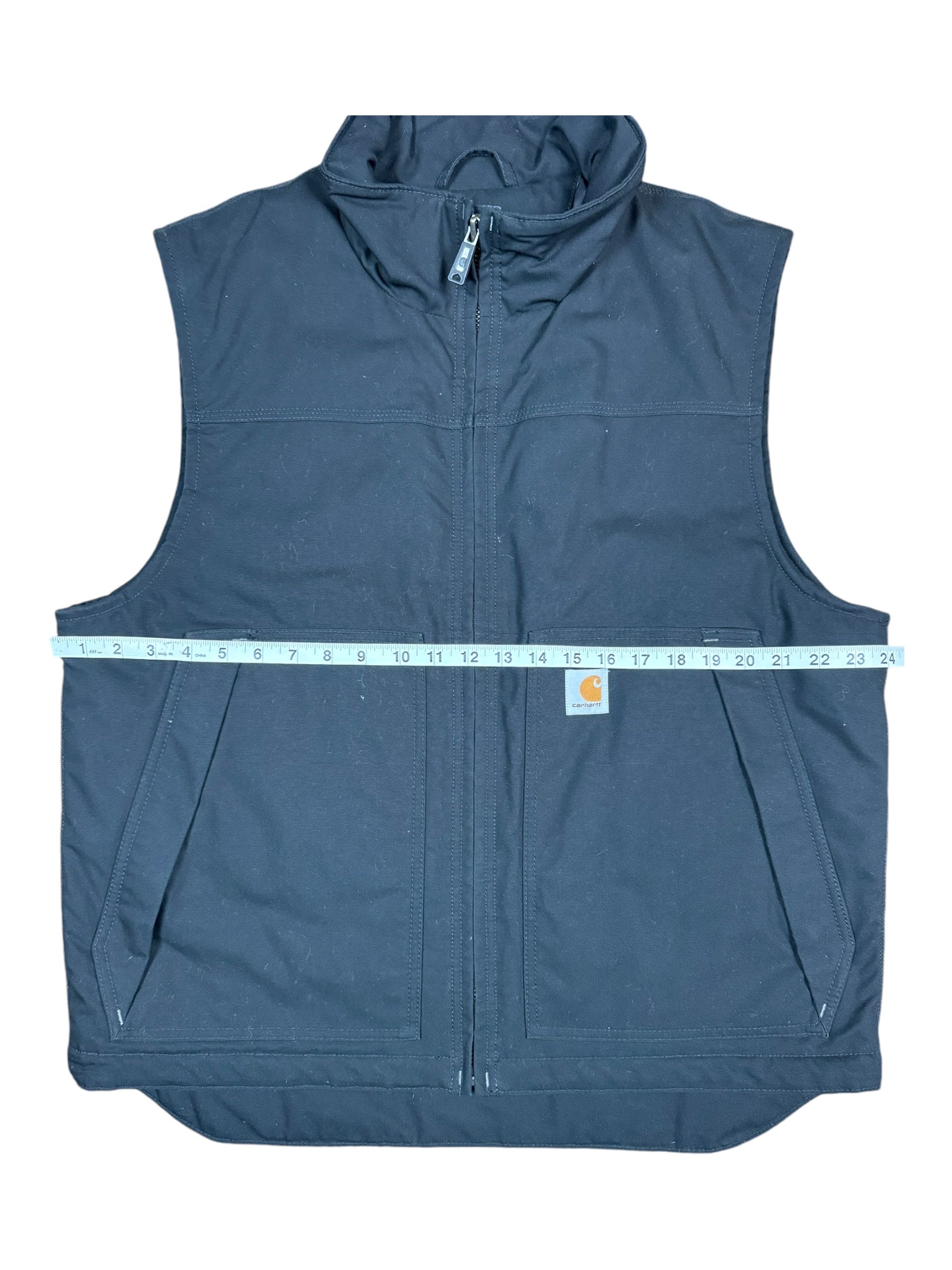 Carhartt 00s Black Quick Duck Vest 2001 Misfits Shirt Patch Size L