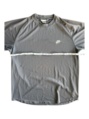 Nike 90s Gray T-Shirt White Check Embroidery Size XL