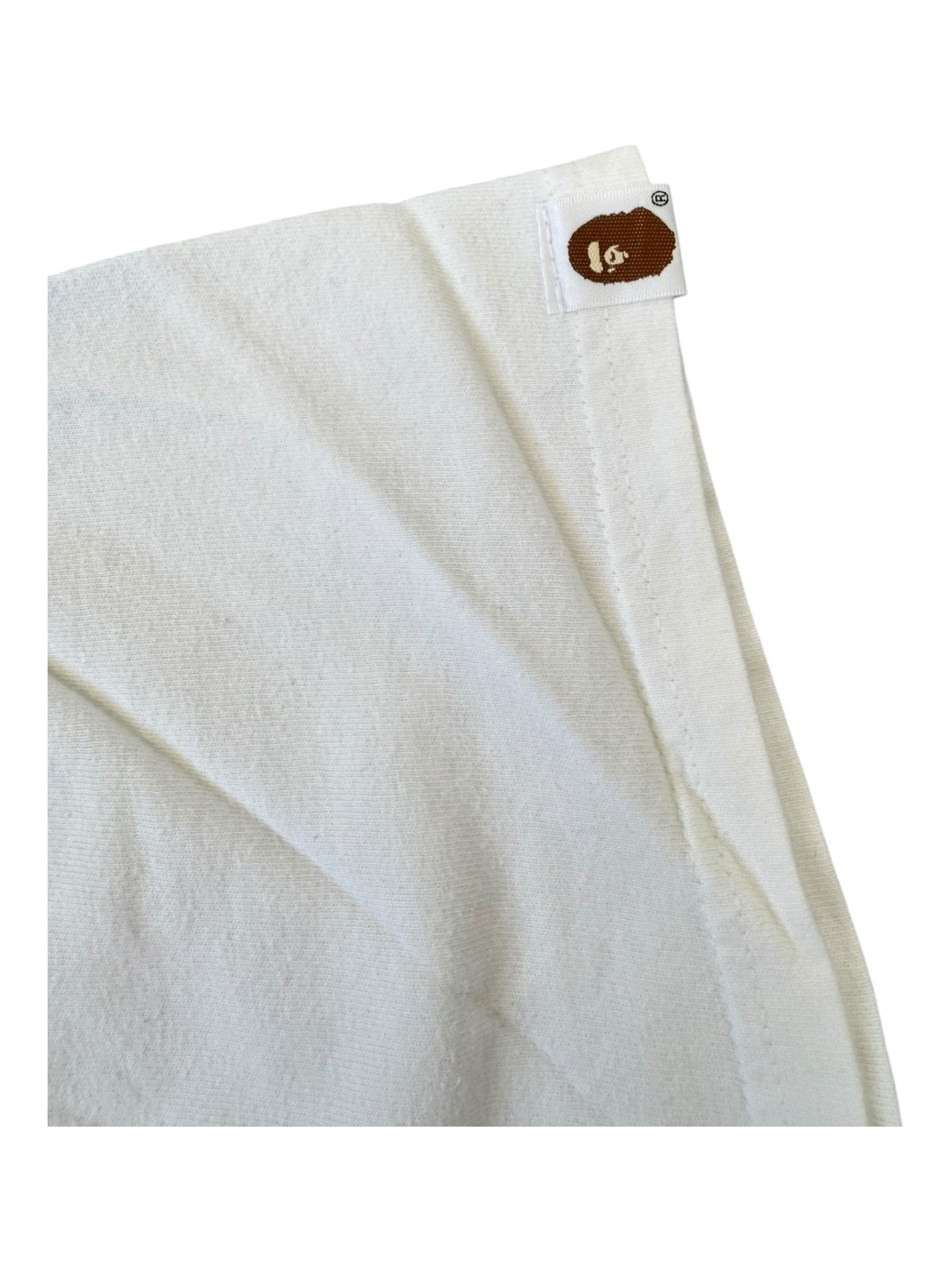 Stussy 00s Stussy x A Bathing Ape White T-Shirt Size Large