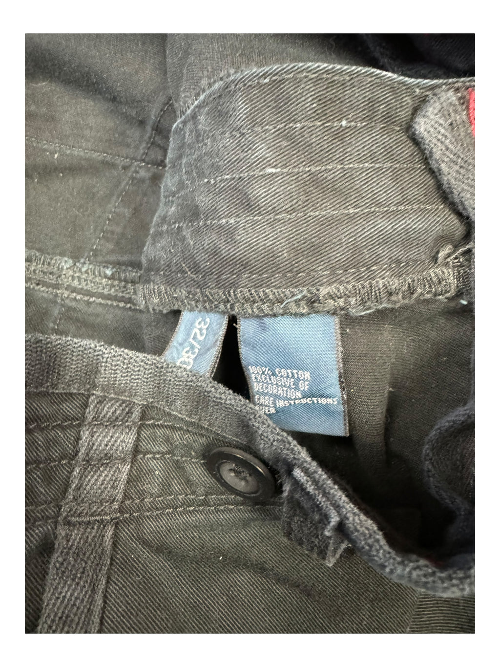 Polo Ralph Lauren 90s Black Cargo Pant Royal Crest Size 32 x 30