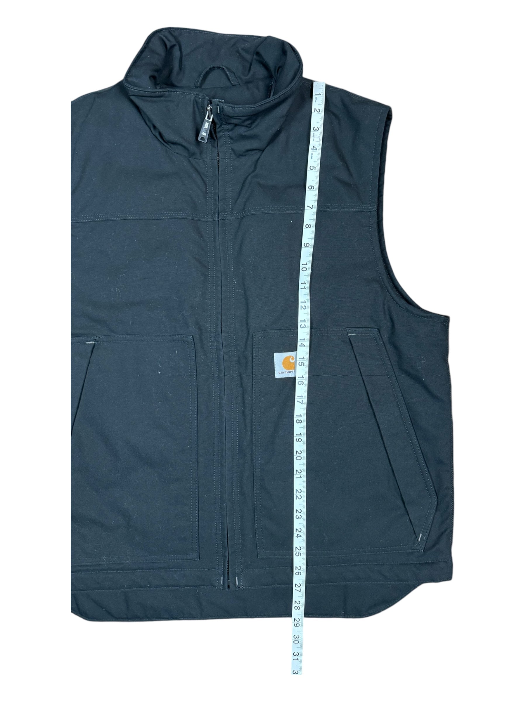 Carhartt 00s Black Quick Duck Vest 2001 Misfits Shirt Patch Size L