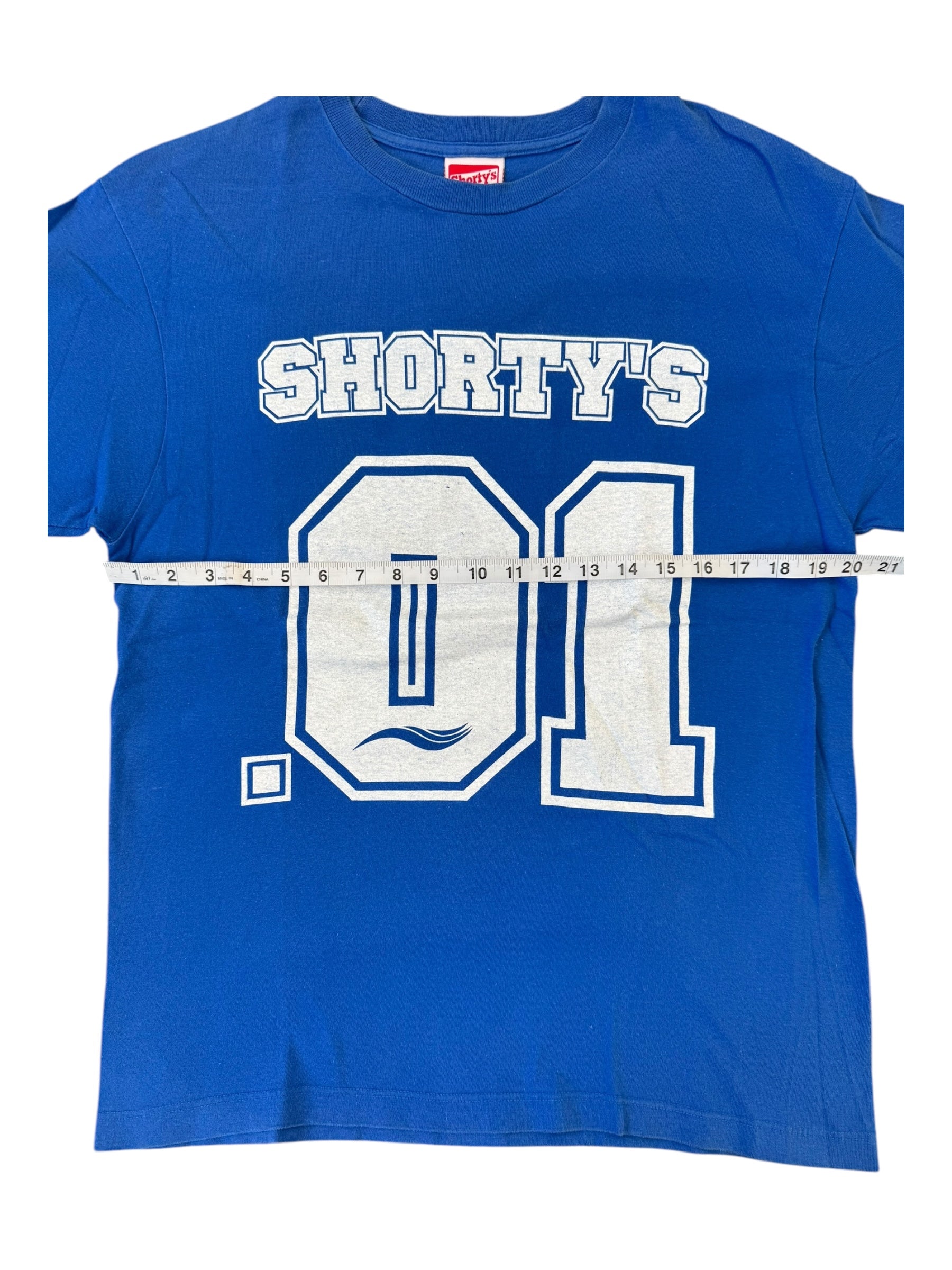 Shorty's 00s Blue 01 Jersey T-Shirt Size Large