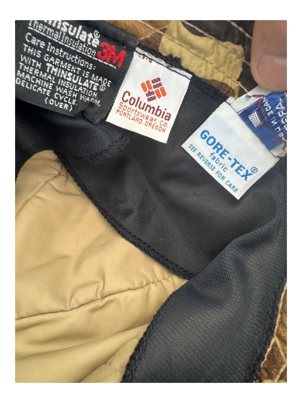 Columbia 80s Thinsulate Camo Bucket Hat Size Large