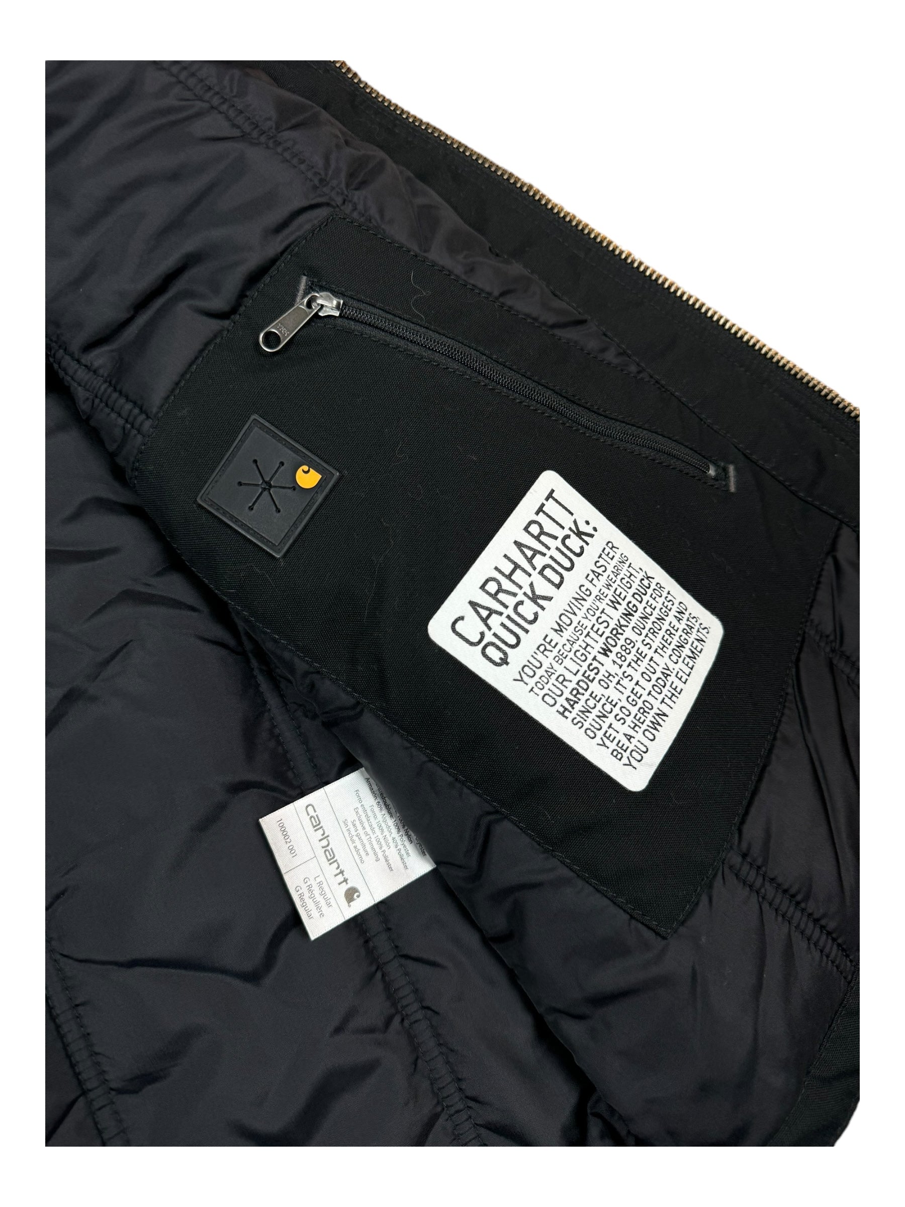 Carhartt 00s Black Quick Duck Vest 2001 Misfits Shirt Patch Size L