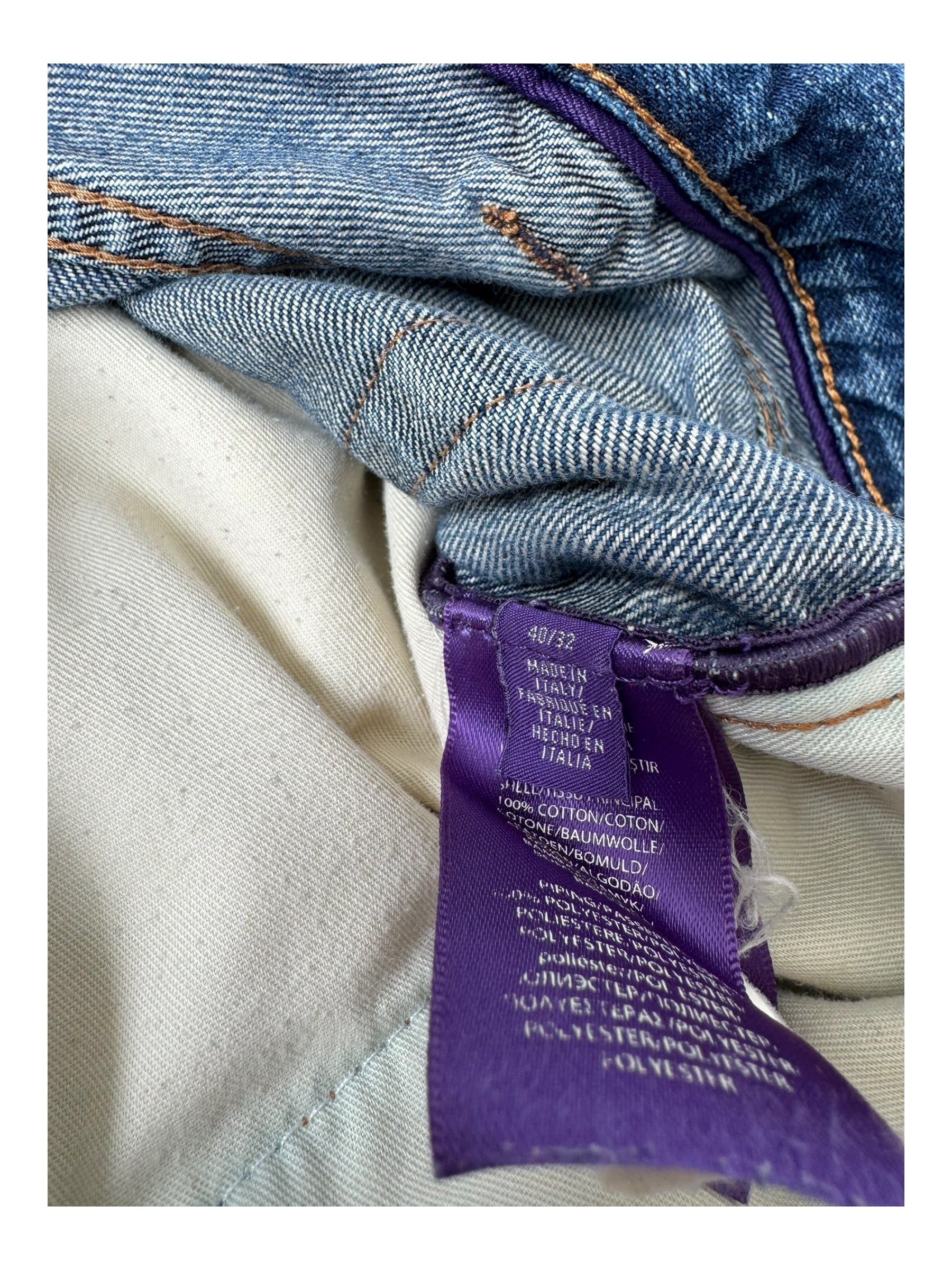 Polo Ralph Lauren Purple Label Jeans Nice Fade Size 40 x 32