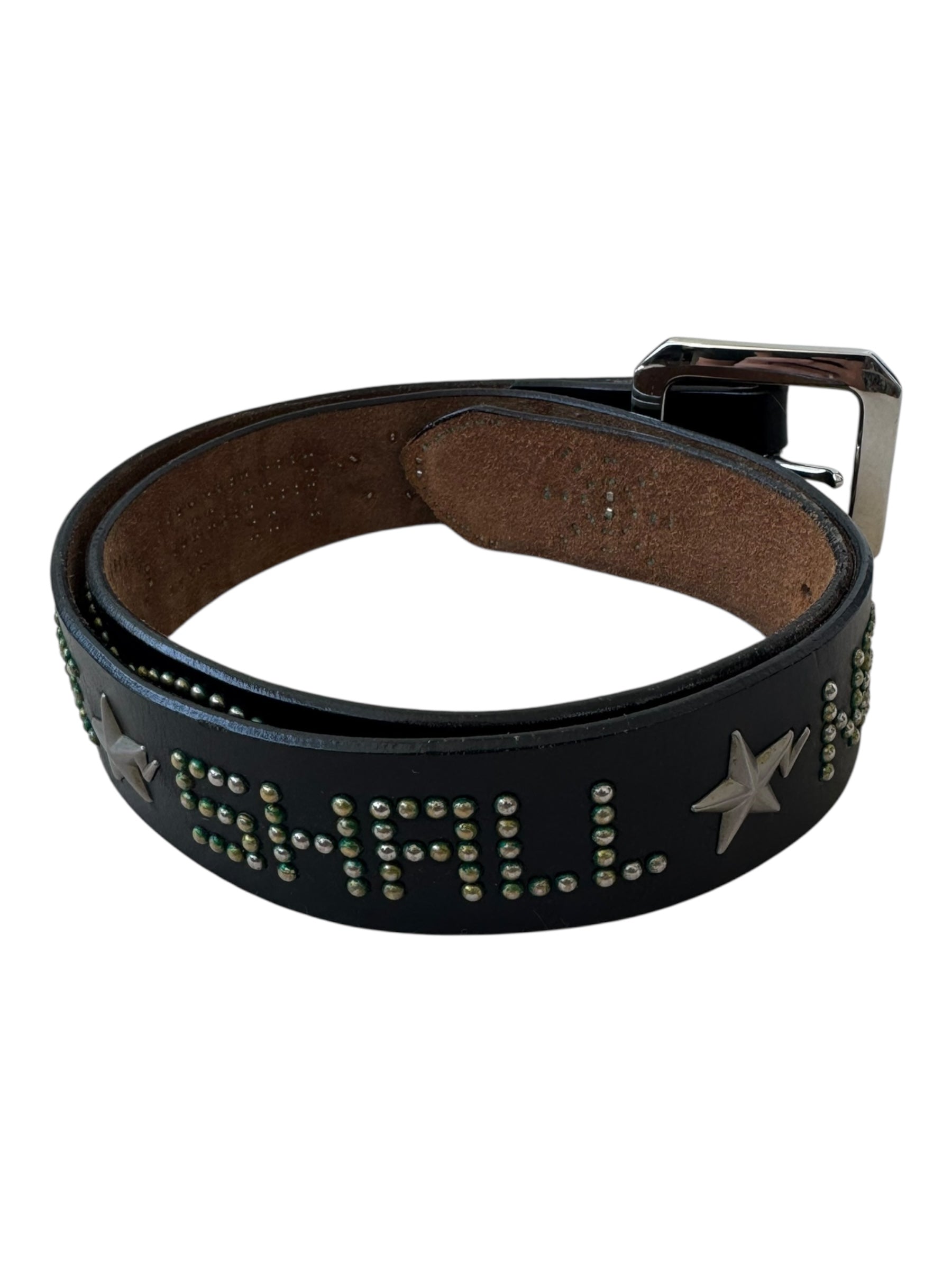 Bape 90s Ape Shall Never Kill Ape Studded Leather Belt