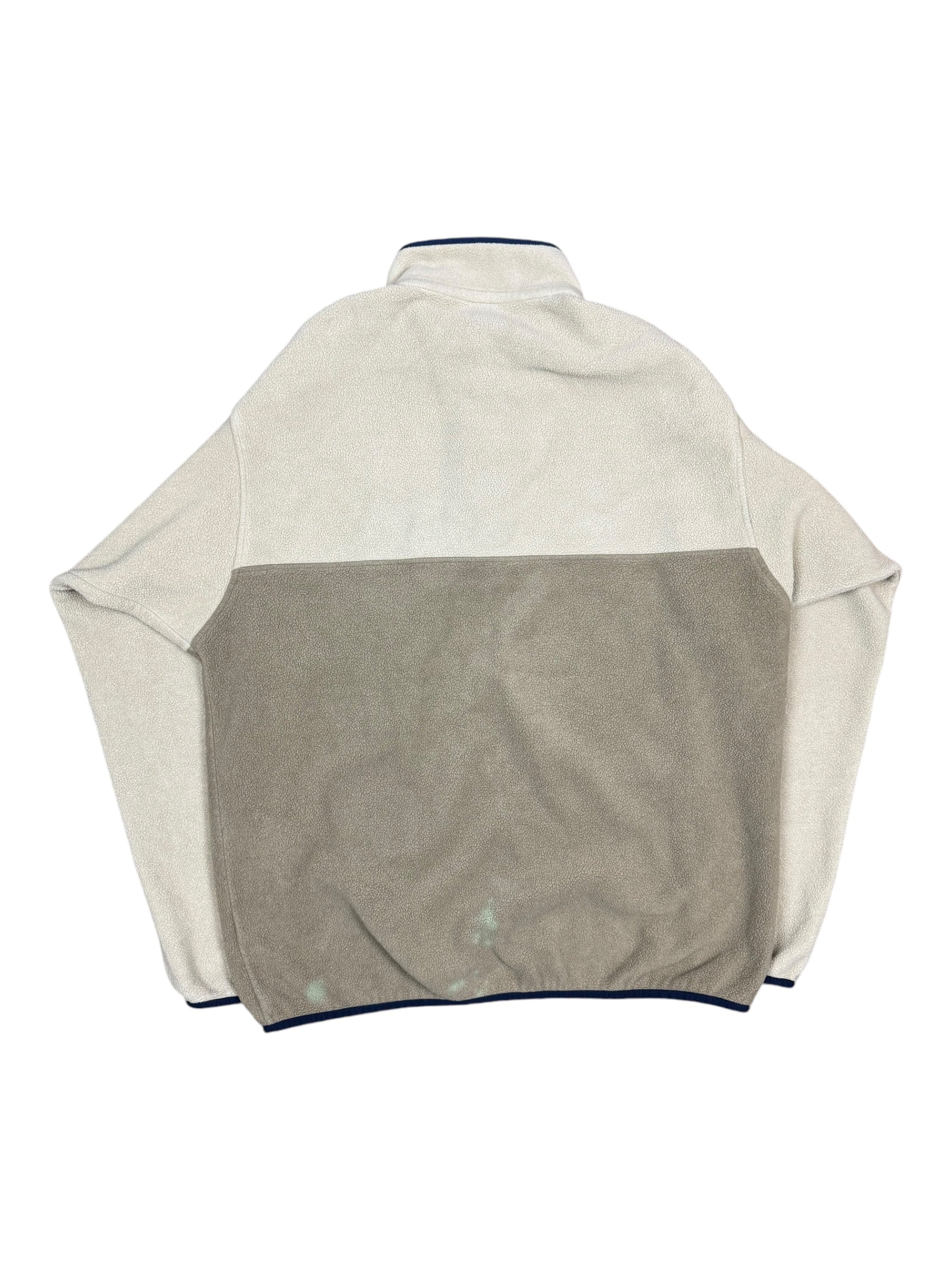 Patagonia Synchilla Jacket Mens XLarge Tan/Brown 2 Tone Fleece Pullover 1/4 Snap