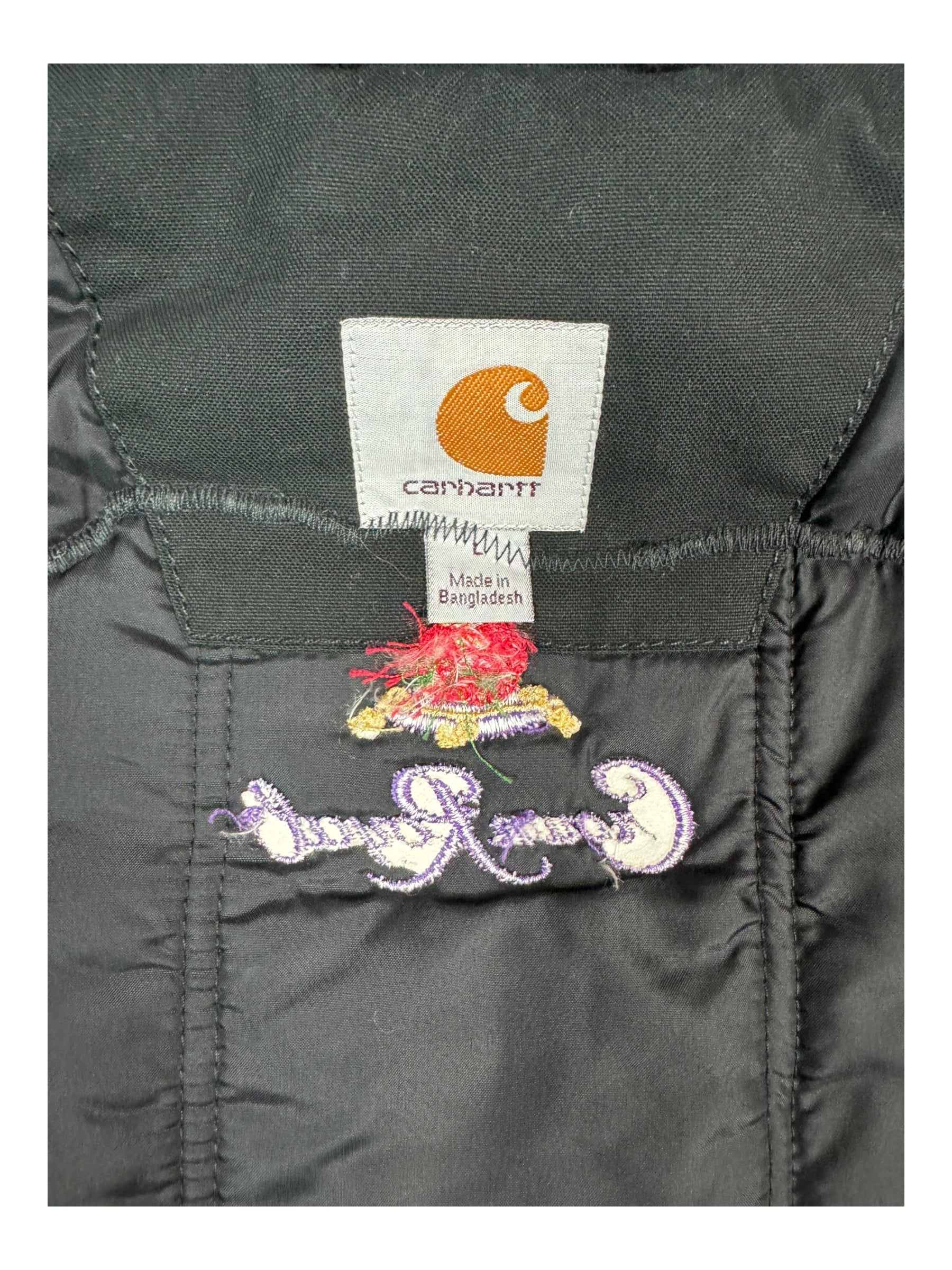 Carhartt 00s Black Quick Duck Vest 2001 Misfits Shirt Patch Size L