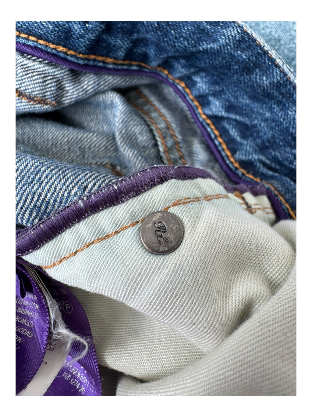 Polo Ralph Lauren Purple Label Jeans Nice Fade Size 40 x 32