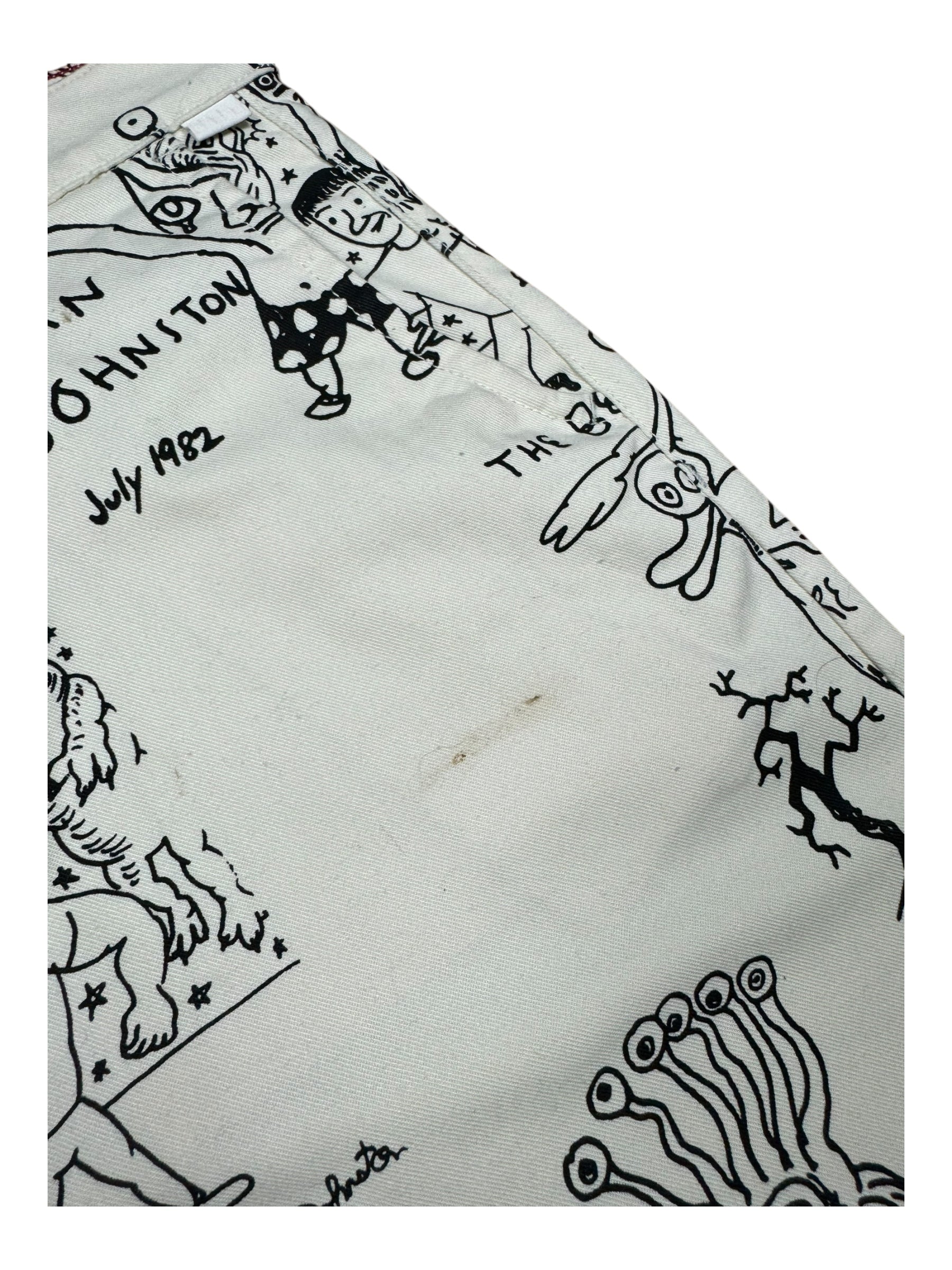 Vans Daniel Johnston White AOP Pants Size 30
