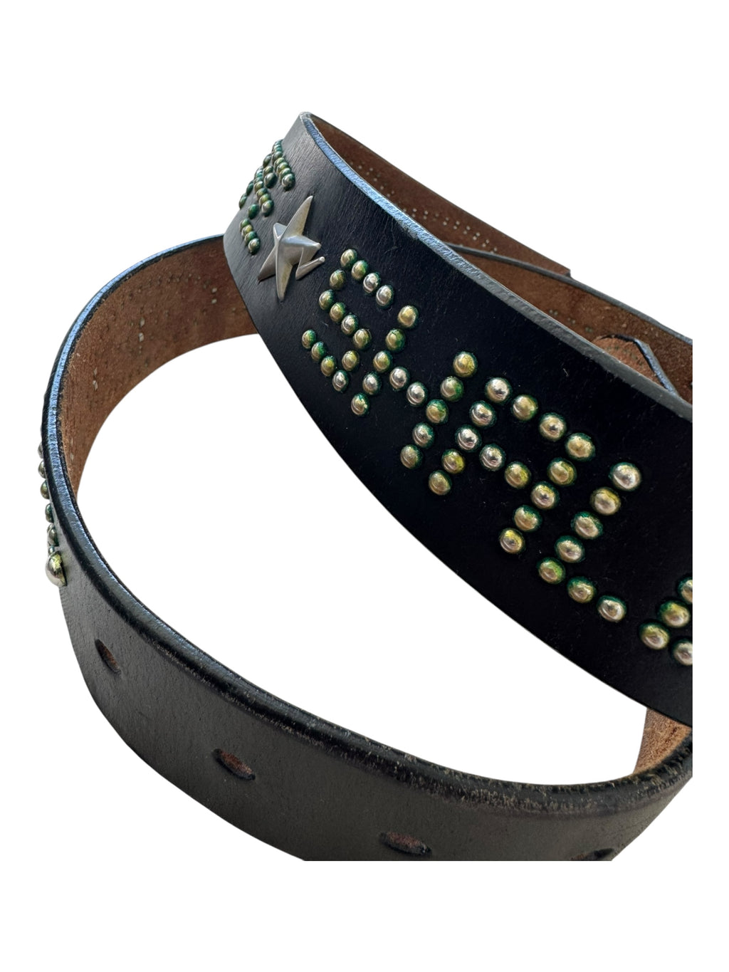 Bape 90s Ape Shall Never Kill Ape Studded Leather Belt