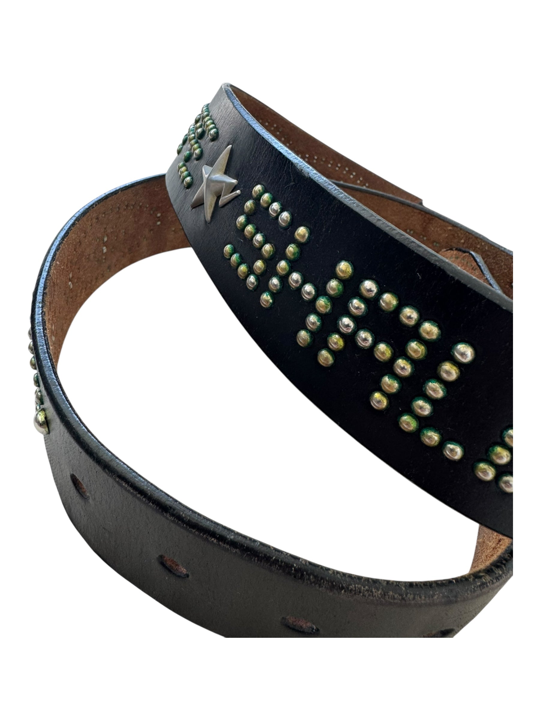 Bape 90s Ape Shall Never Kill Ape Studded Leather Belt