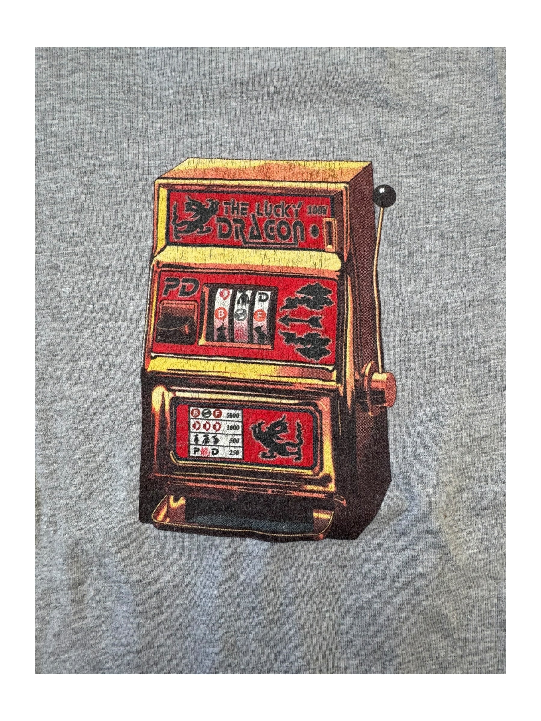 Futura 90s Grey Project Dragon Slot Machine T-shirt Size Large